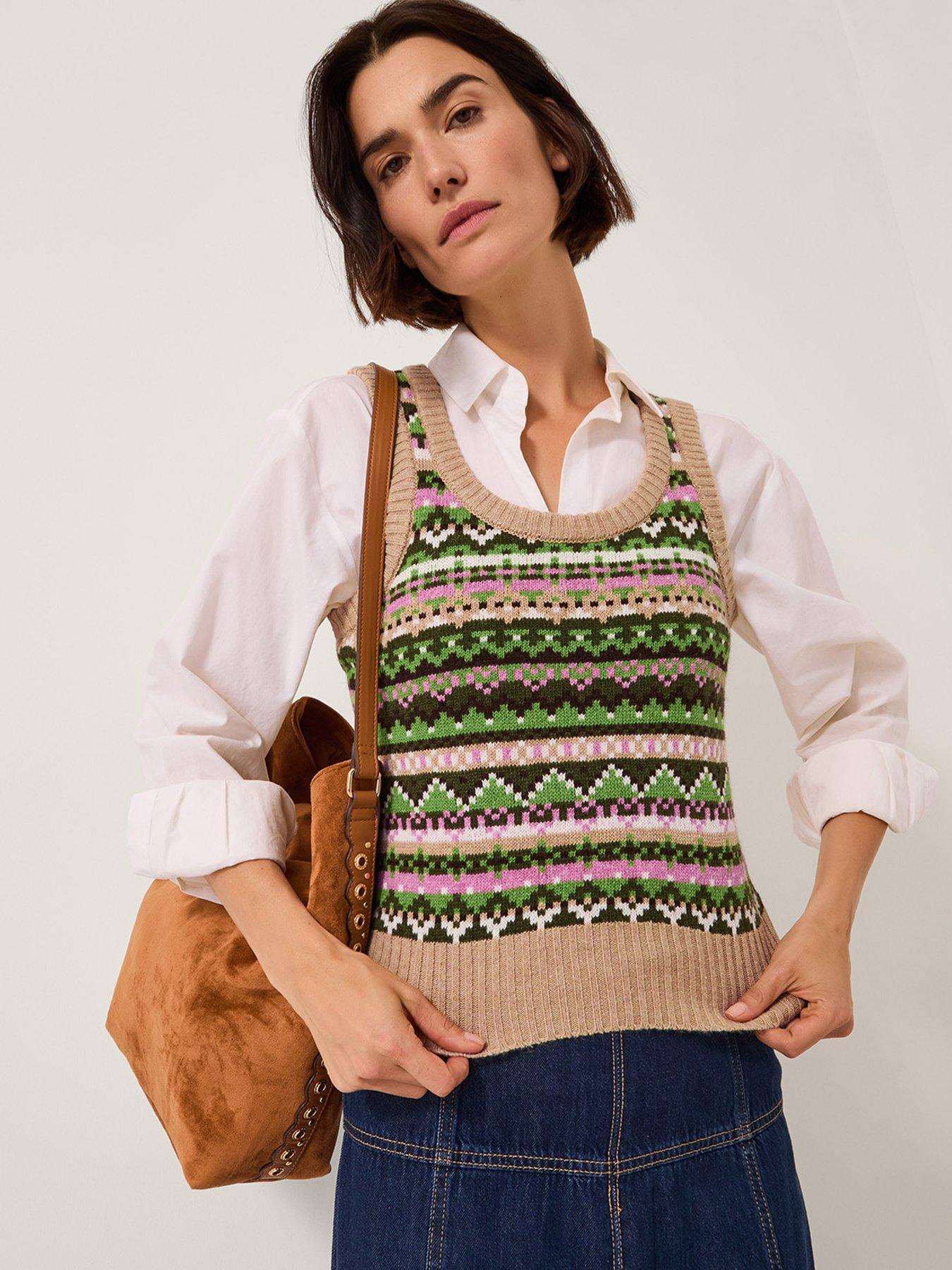 monsoon-fira-fairisle-tank-green