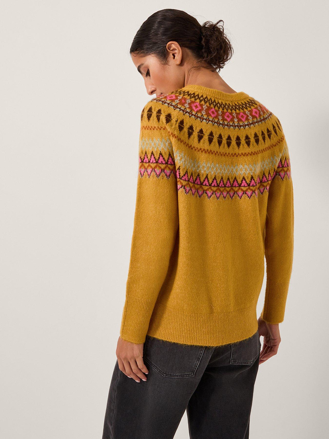 Image 2 of 5 of Monsoon Fran Fairisle Jumper - Orange