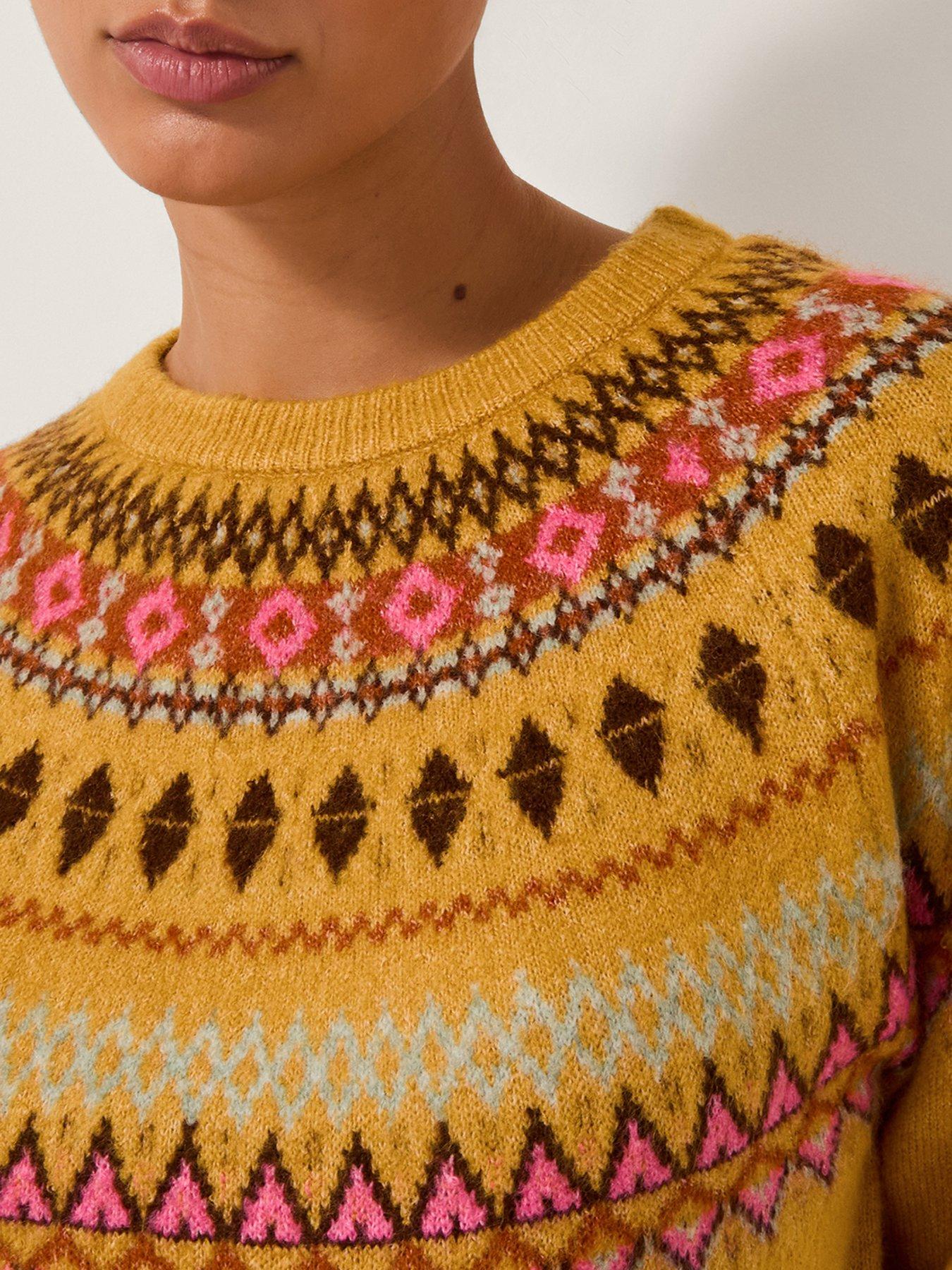 Image 5 of 5 of Monsoon Fran Fairisle Jumper - Orange