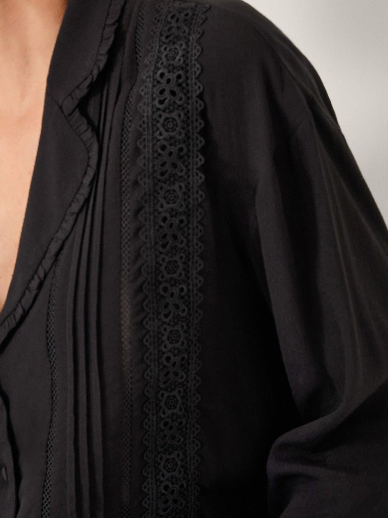 Image 5 of 5 of Monsoon Tamara Lace Shirt - Black