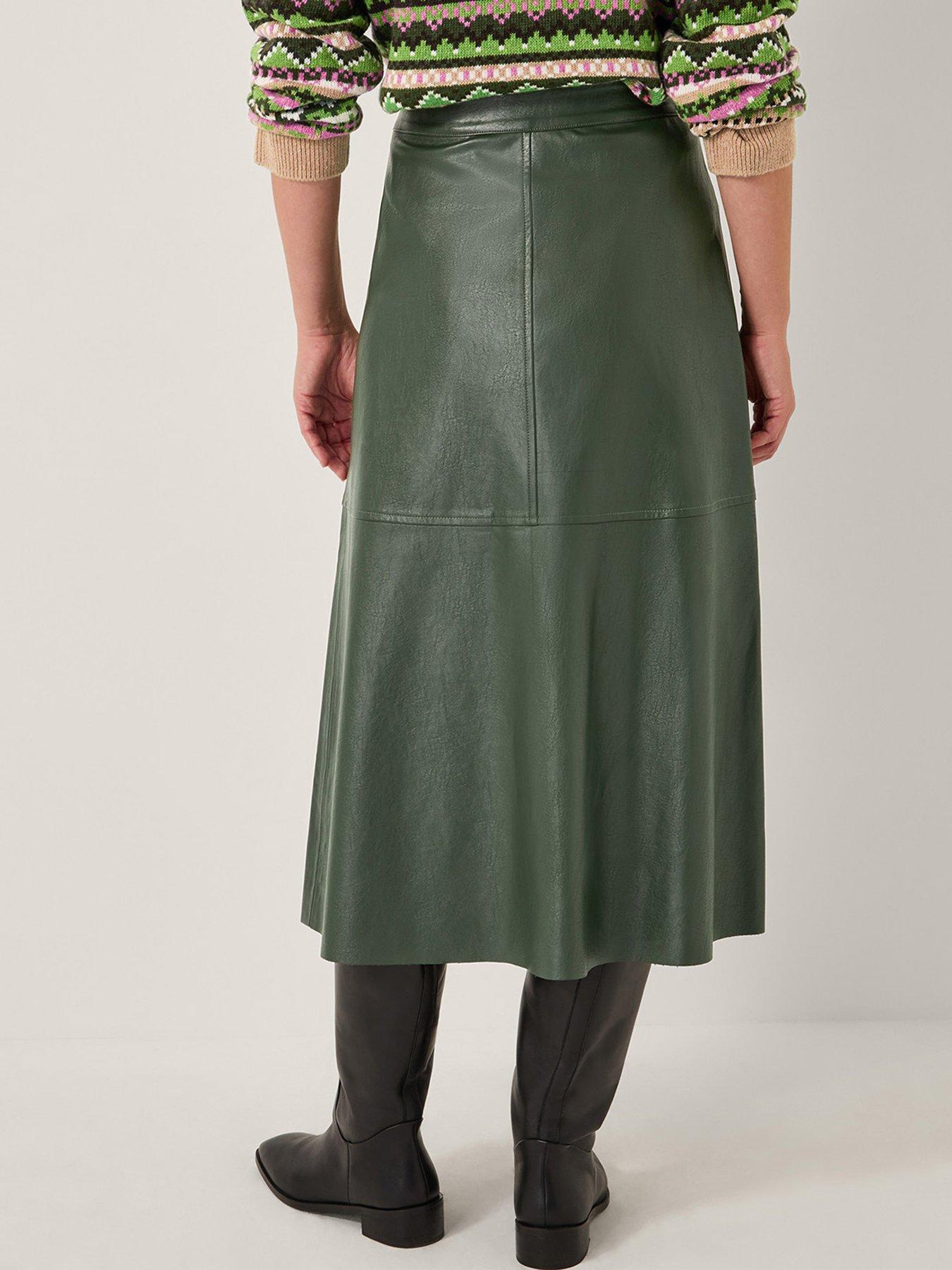 monsoon-pippa-faux-leather-skirt-greenstillFront