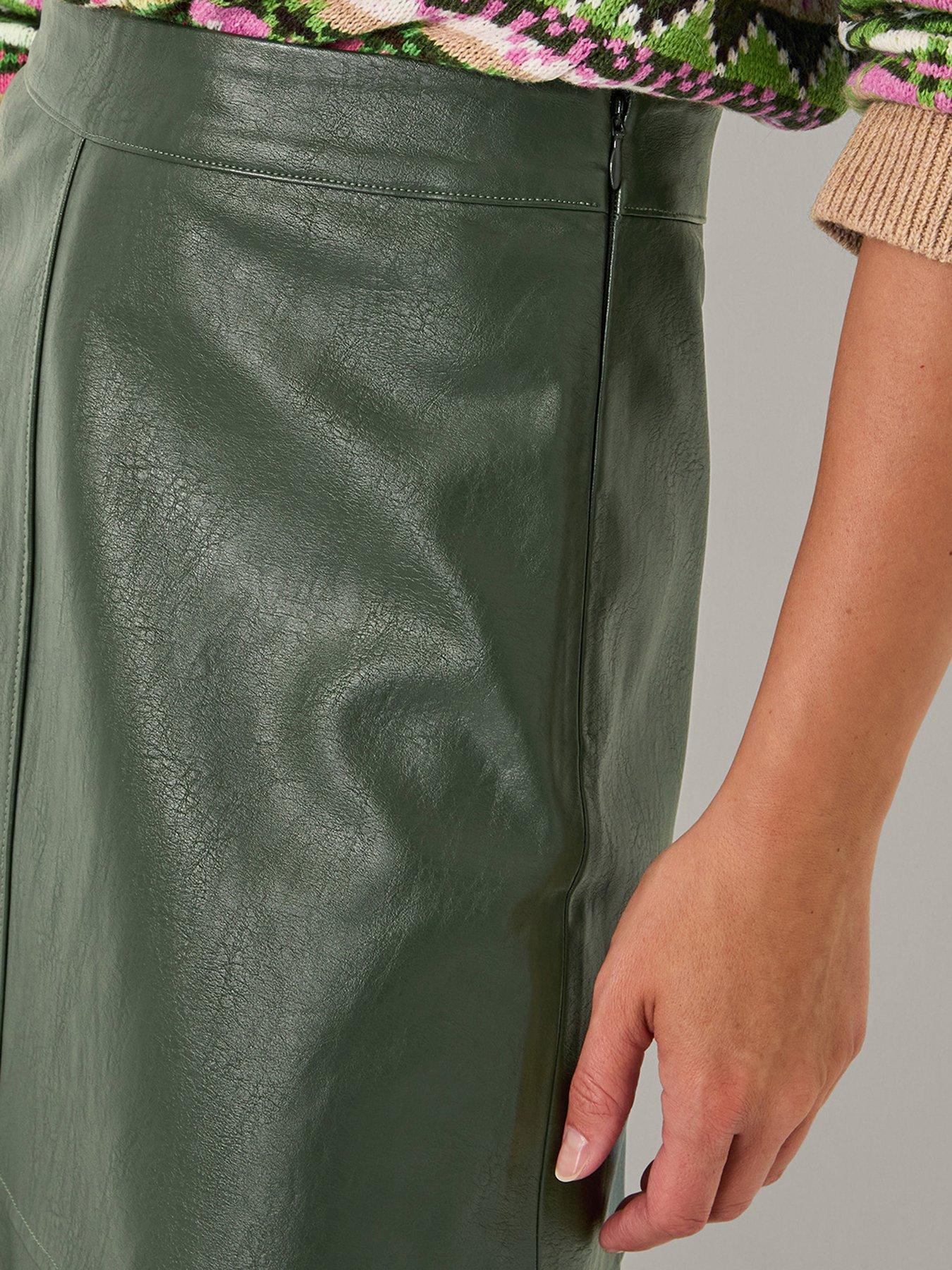 monsoon-pippa-faux-leather-skirt-greendetail