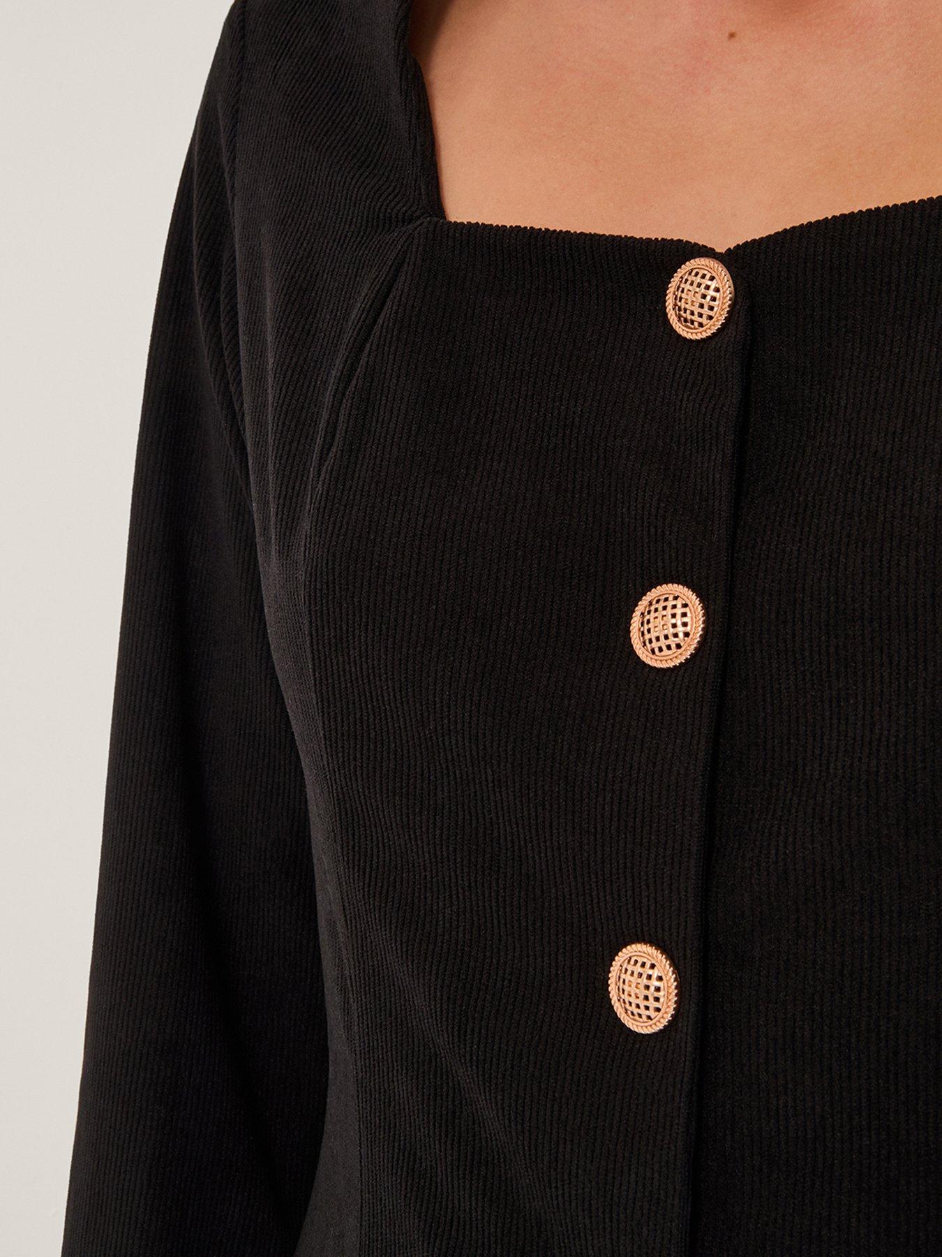 Image 5 of 5 of Monsoon Shaw Stretch Cord Dress - Black