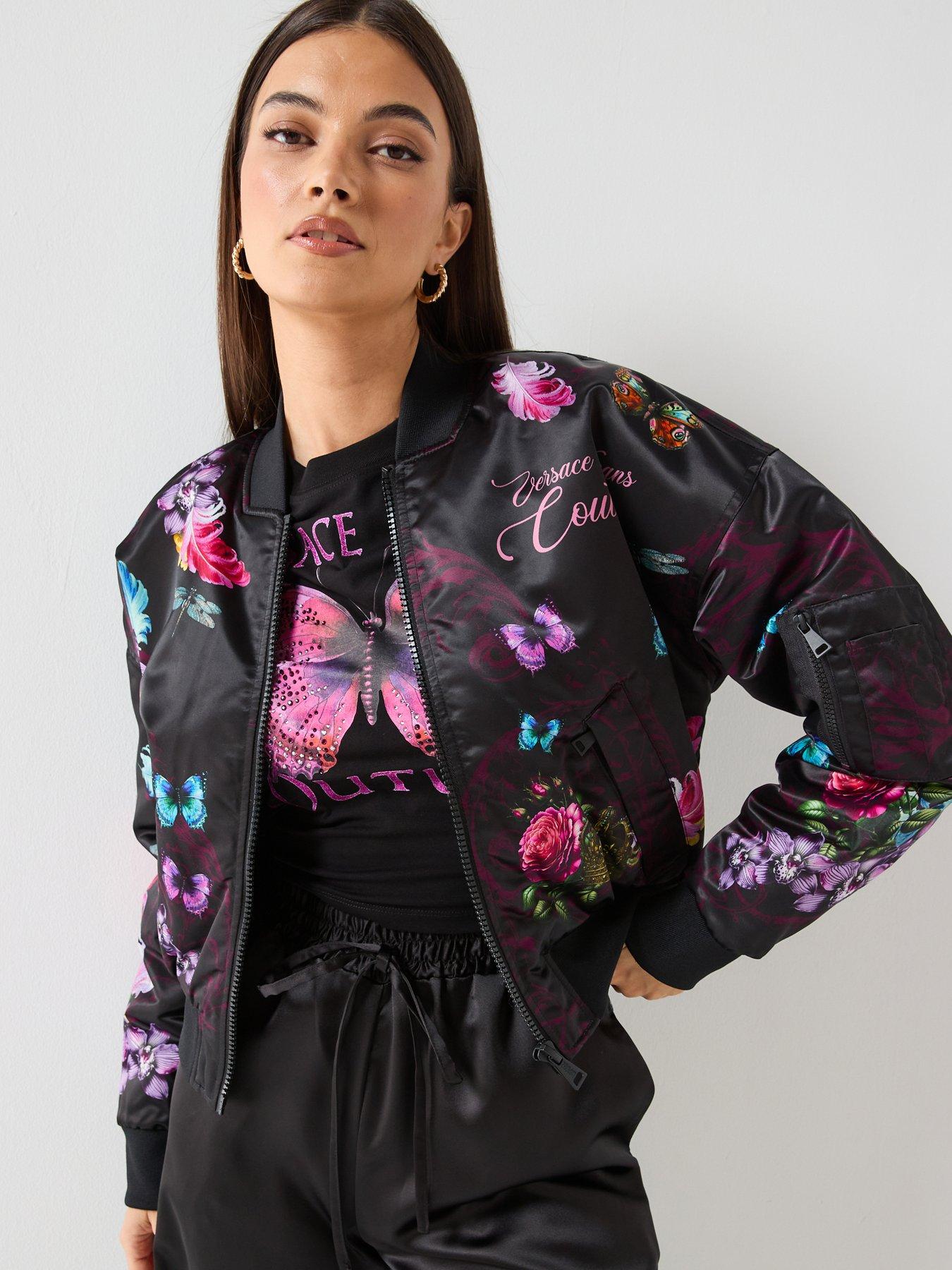 Versace Jeans Couture Printed Butterfly Bomber Jacket - Multi