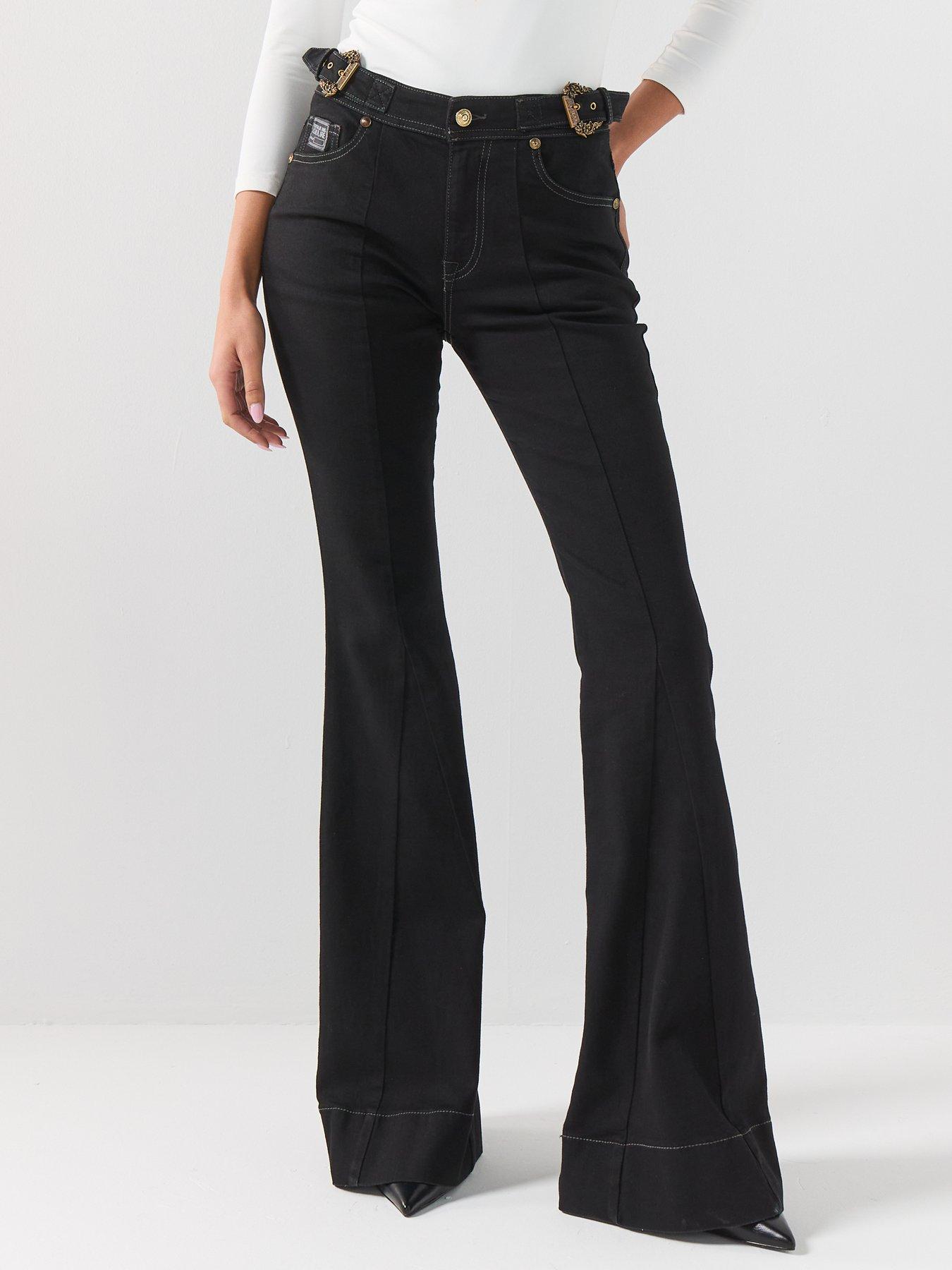Versace Jeans Couture Buckle Pocket Flared Jeans