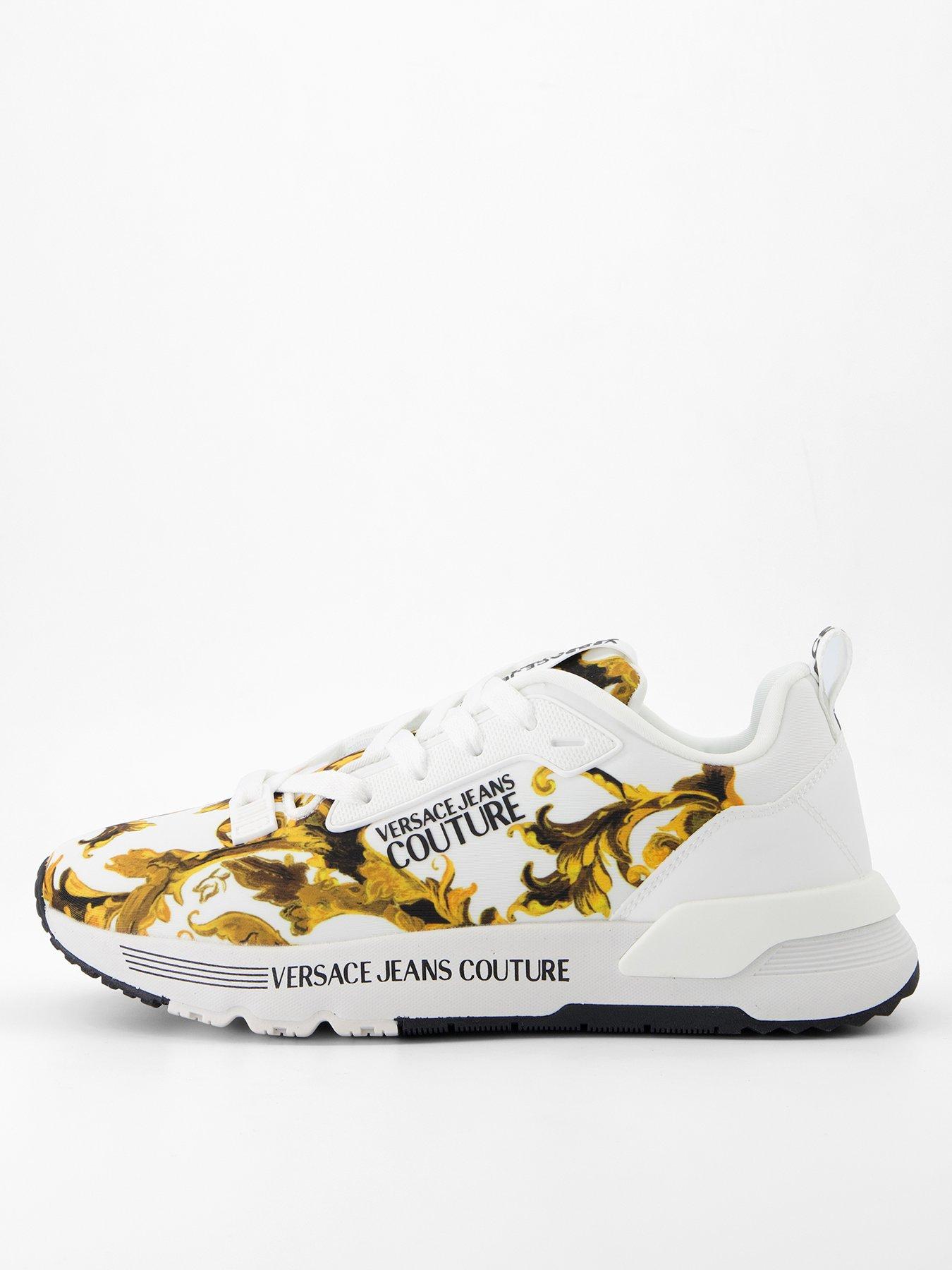 Versace Jeans Couture Fondo Dynamic Baroque Print Trainers - White