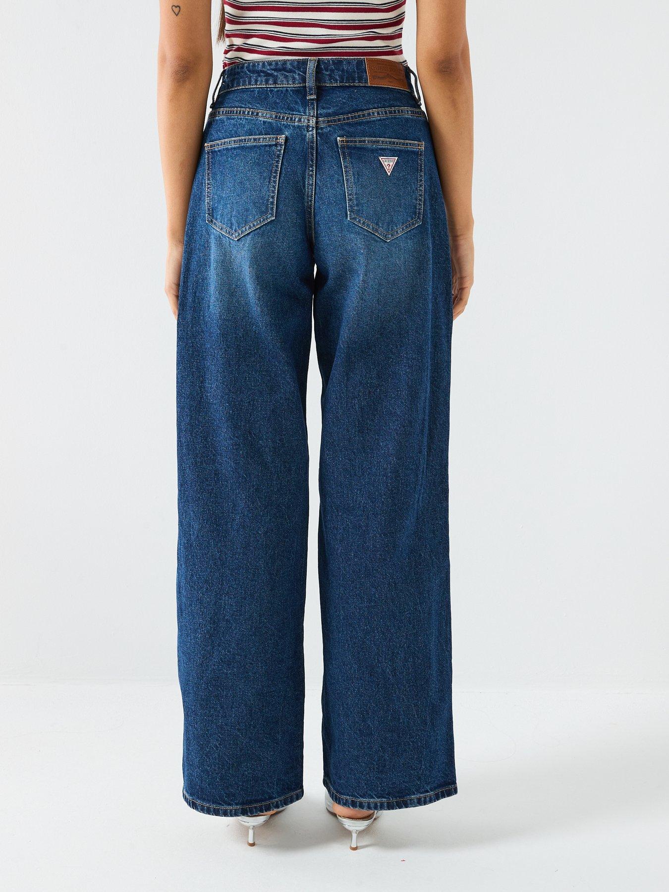 Image 2 of 5 of Guess Jeans G11 Wide Leg Jeans - Dark&nbsp;Blue