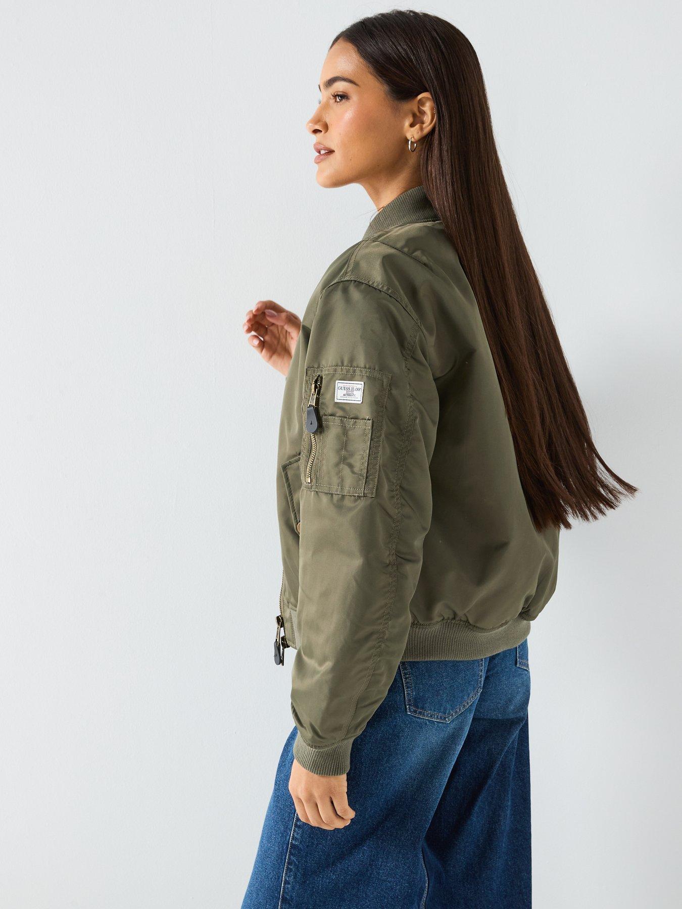 guess-jeans-long-sleeve-bomber-jacket-khakidetail