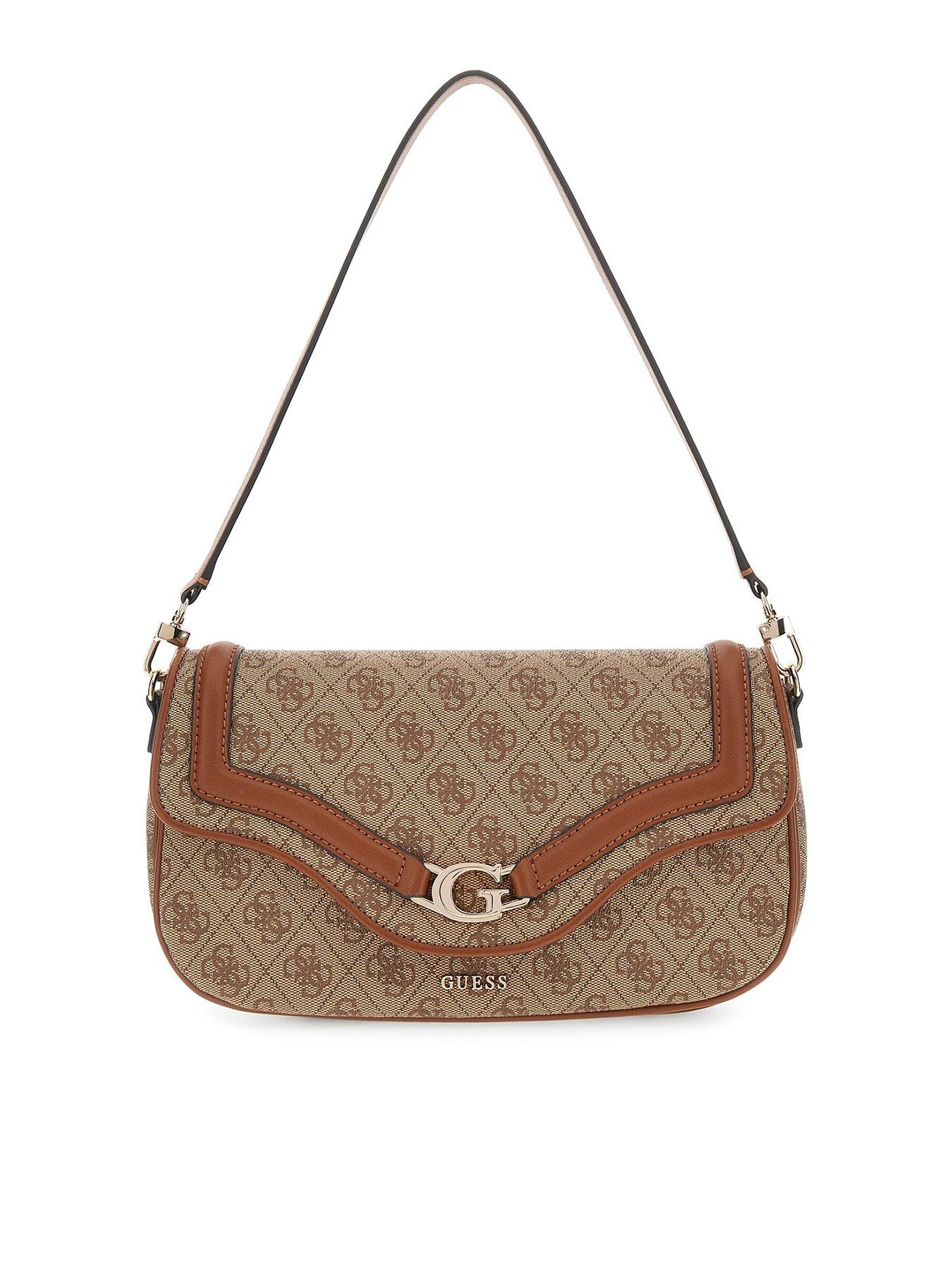 guess-dea-flap-shoulder-bag-brownfront