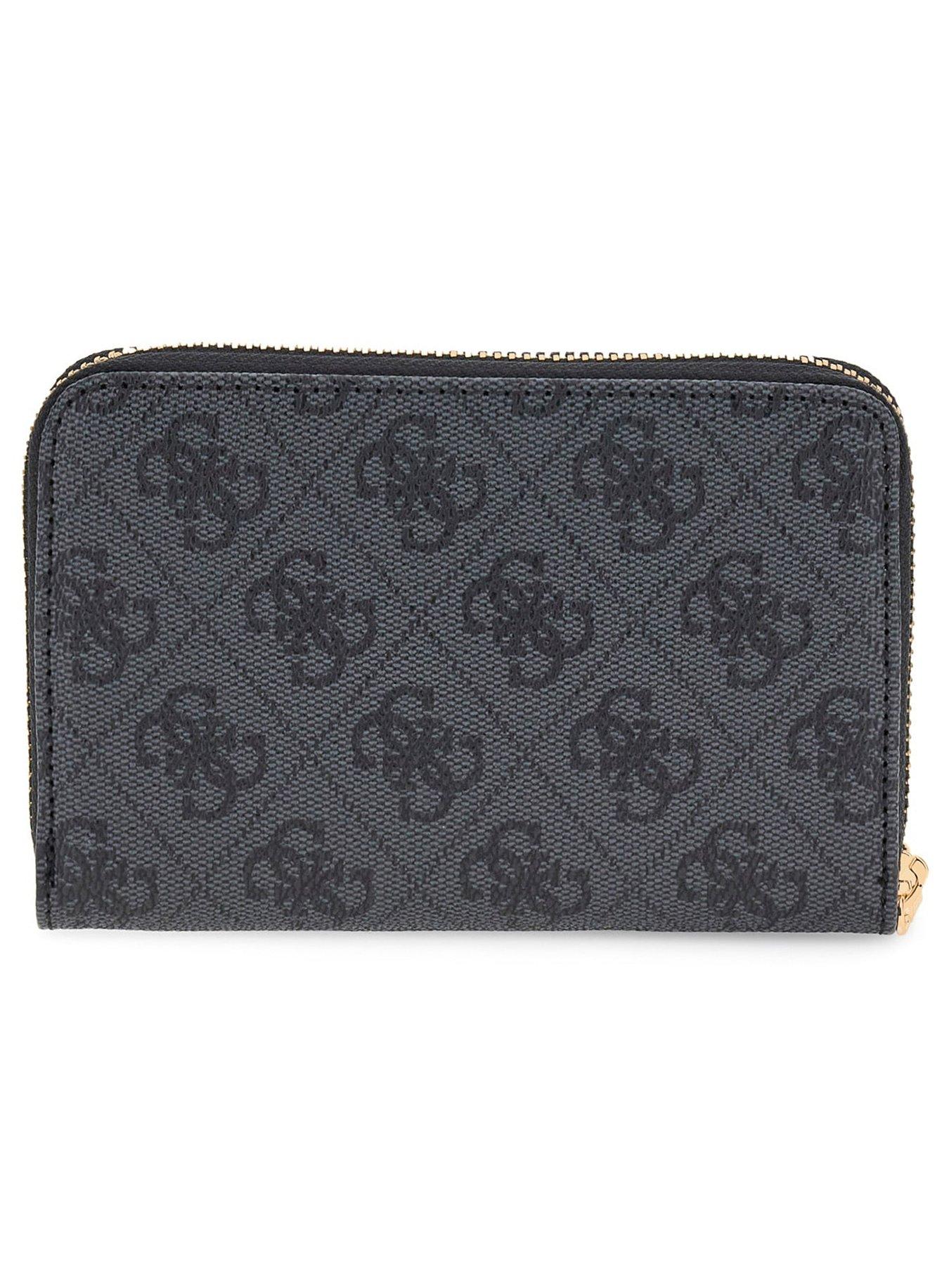 guess-dea-medium-zip-around-wallet-blackstillFront