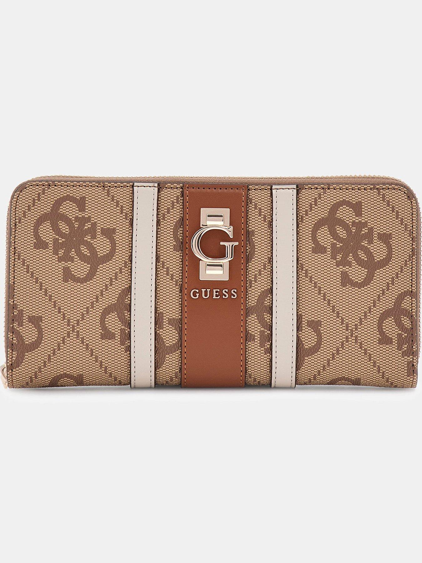 guess-erenia-slg-large-zip-around-purse-brownfront