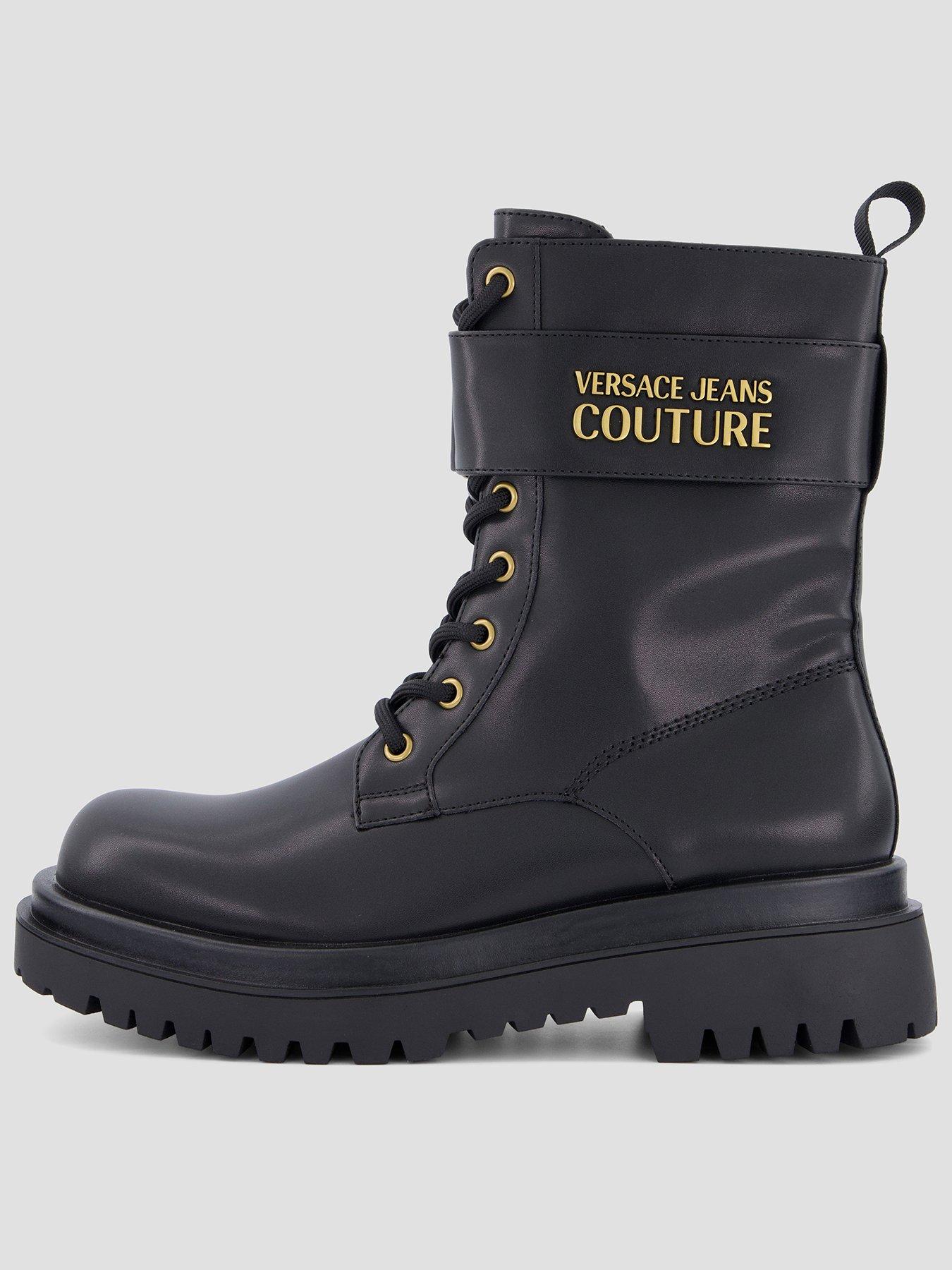 Versace Jeans Couture Fondo Drew Buckle Biker Boot - Black