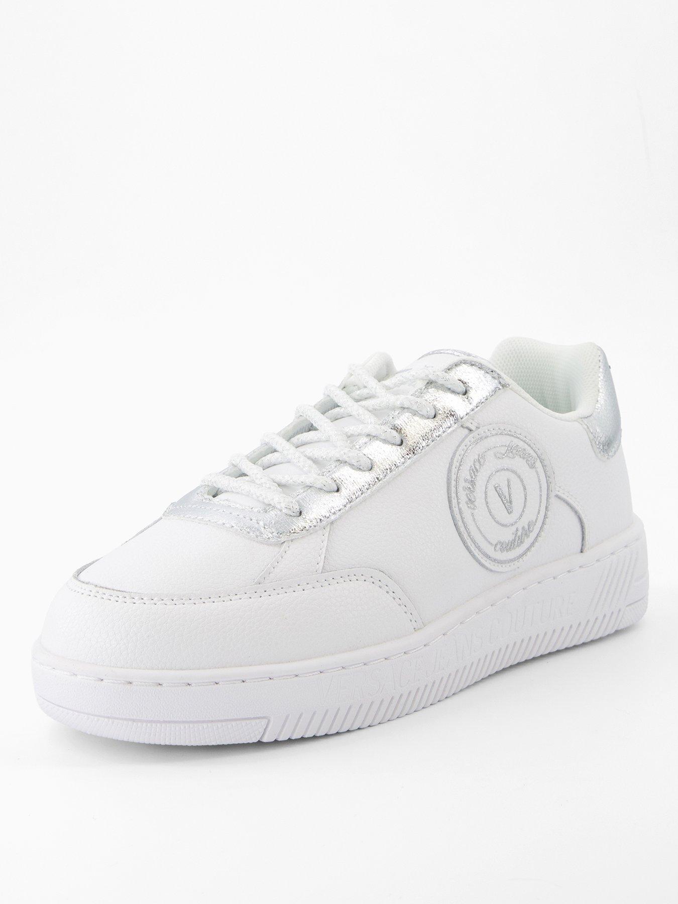 Image 2 of 7 of Versace Jeans Couture Fondo Meyssa Emblem Logo Trainers - White