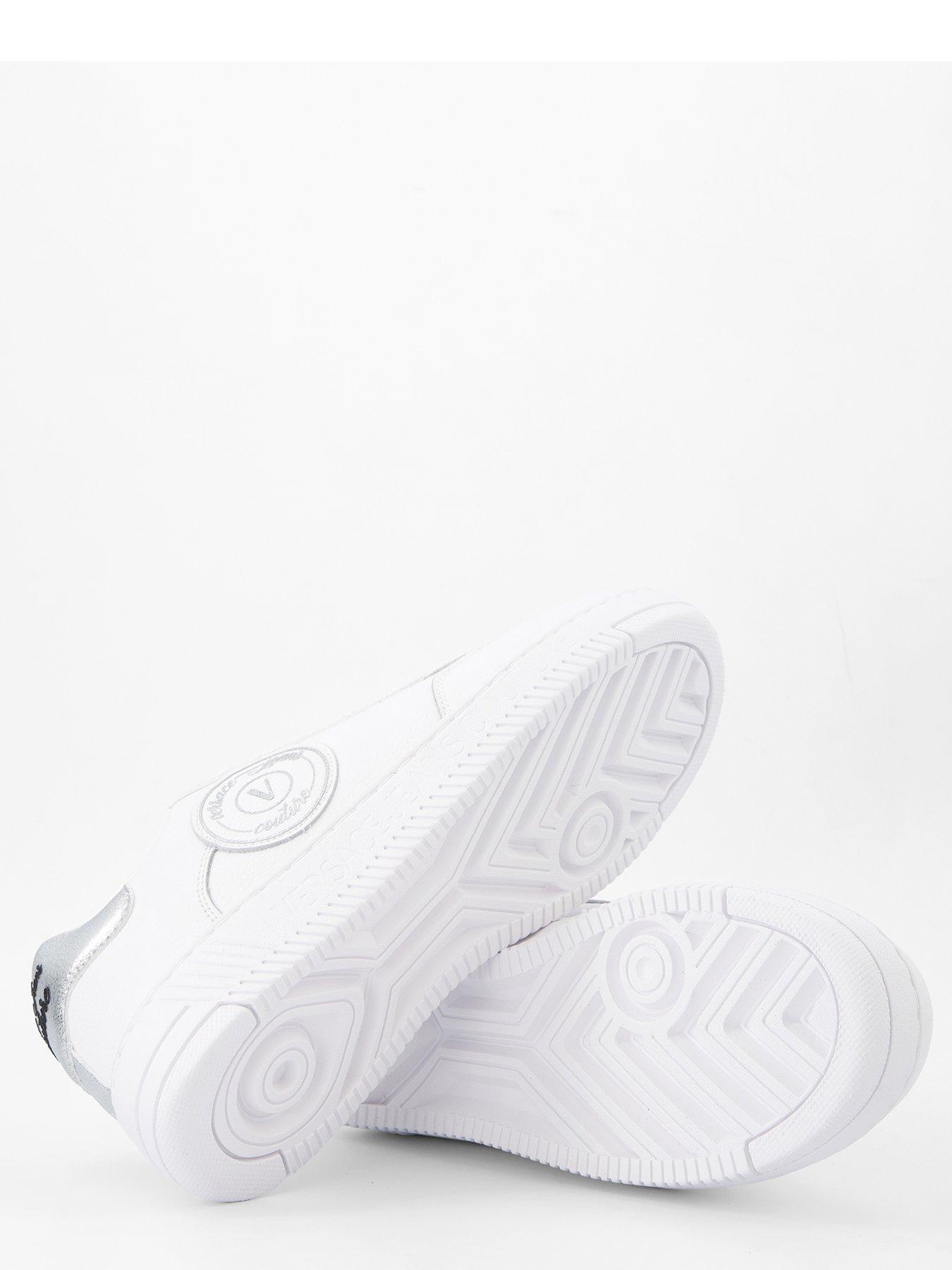 Image 4 of 7 of Versace Jeans Couture Fondo Meyssa Emblem Logo Trainers - White