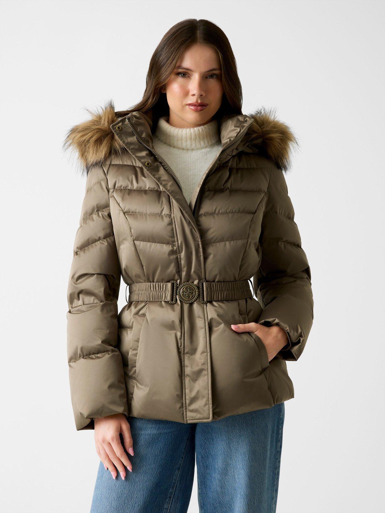 guess-marina-short-real-down-brown
