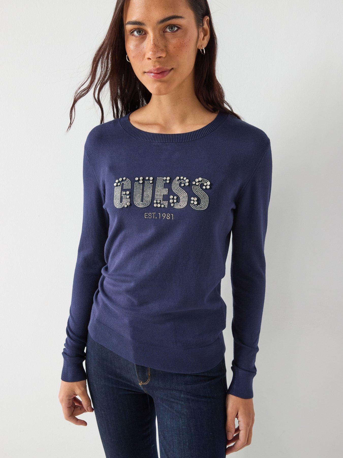 Guess Reyna Logo Jumper - Blue