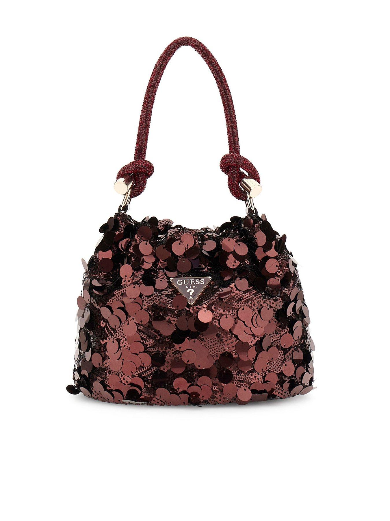 Guess Holiday Shine Top Handle Pouch - Red