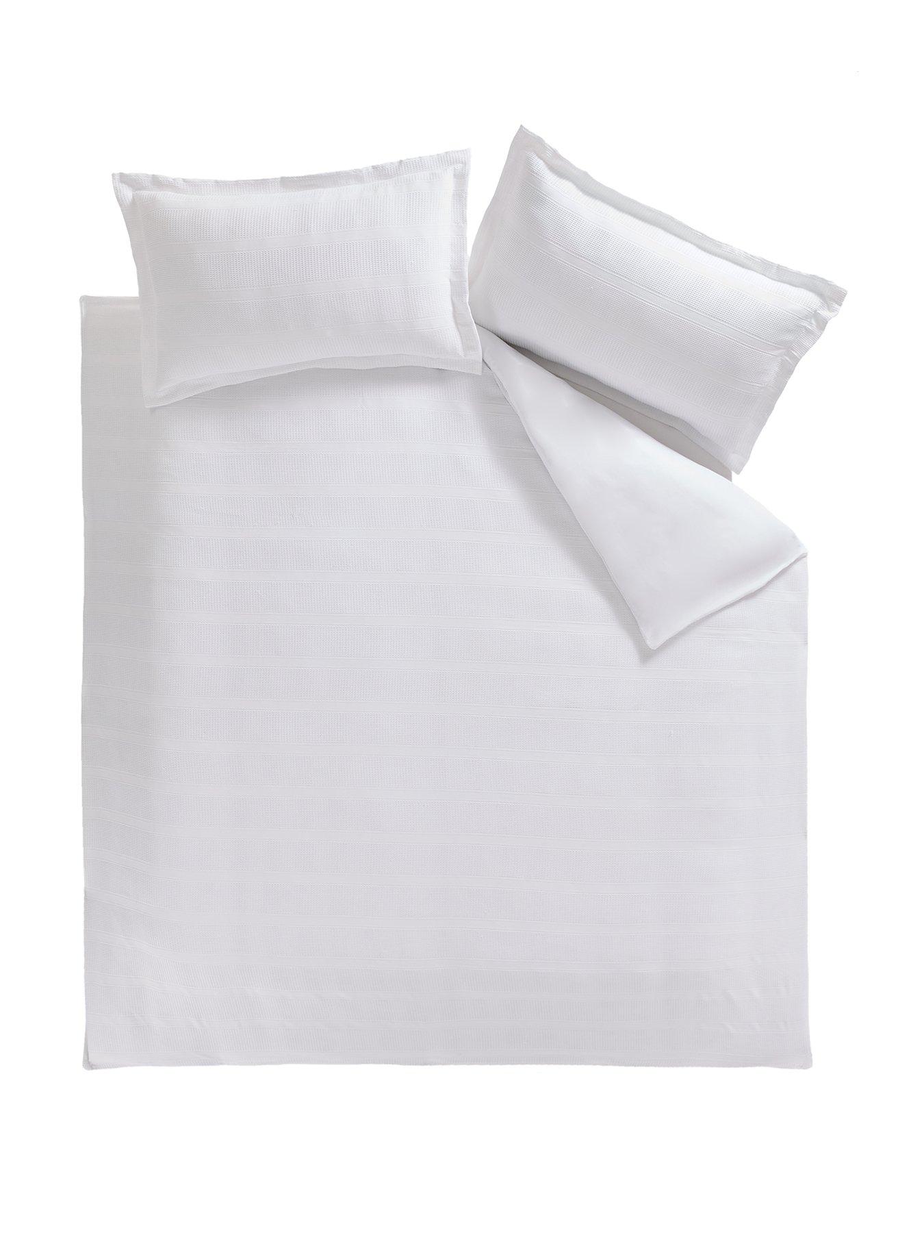 Image 2 of 5 of The Very Collection Striped Waffle Duvet Cover Set