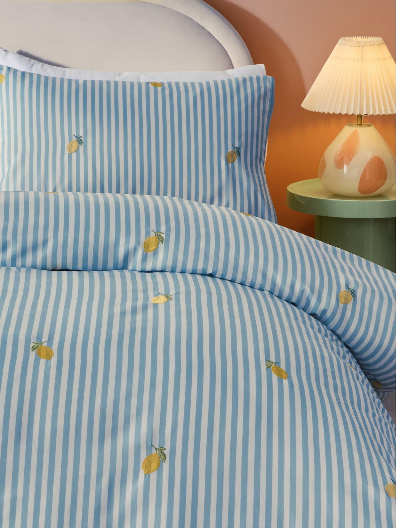 Image 5 of 5 of The Very Collection Amalfi Embroidered Lemon Duvet Set