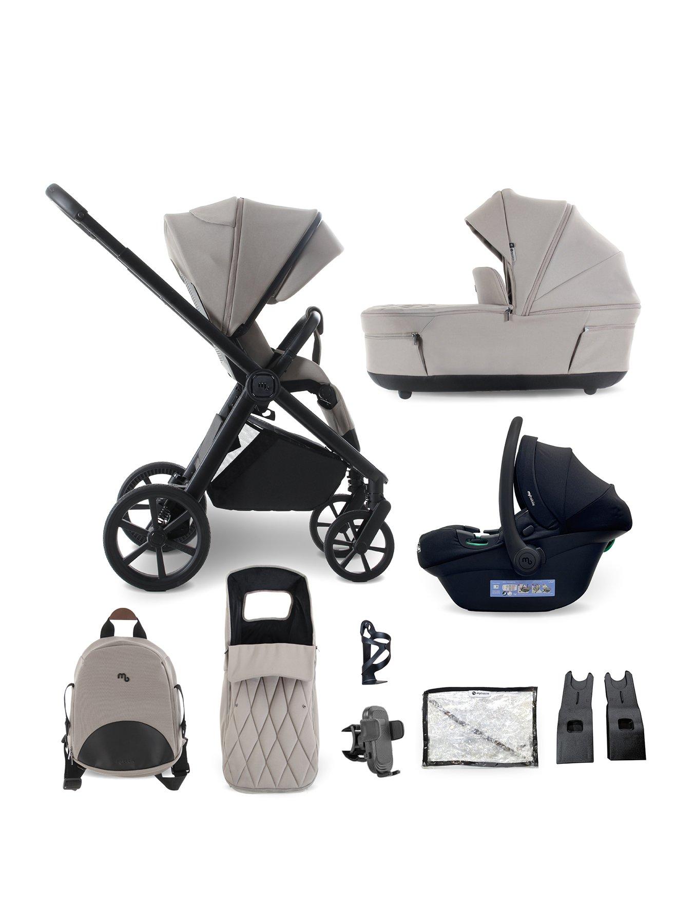 My Babiie My Babiie MB450 LUXE 3-in-1 Travel System with R129 Car Seat - Mink