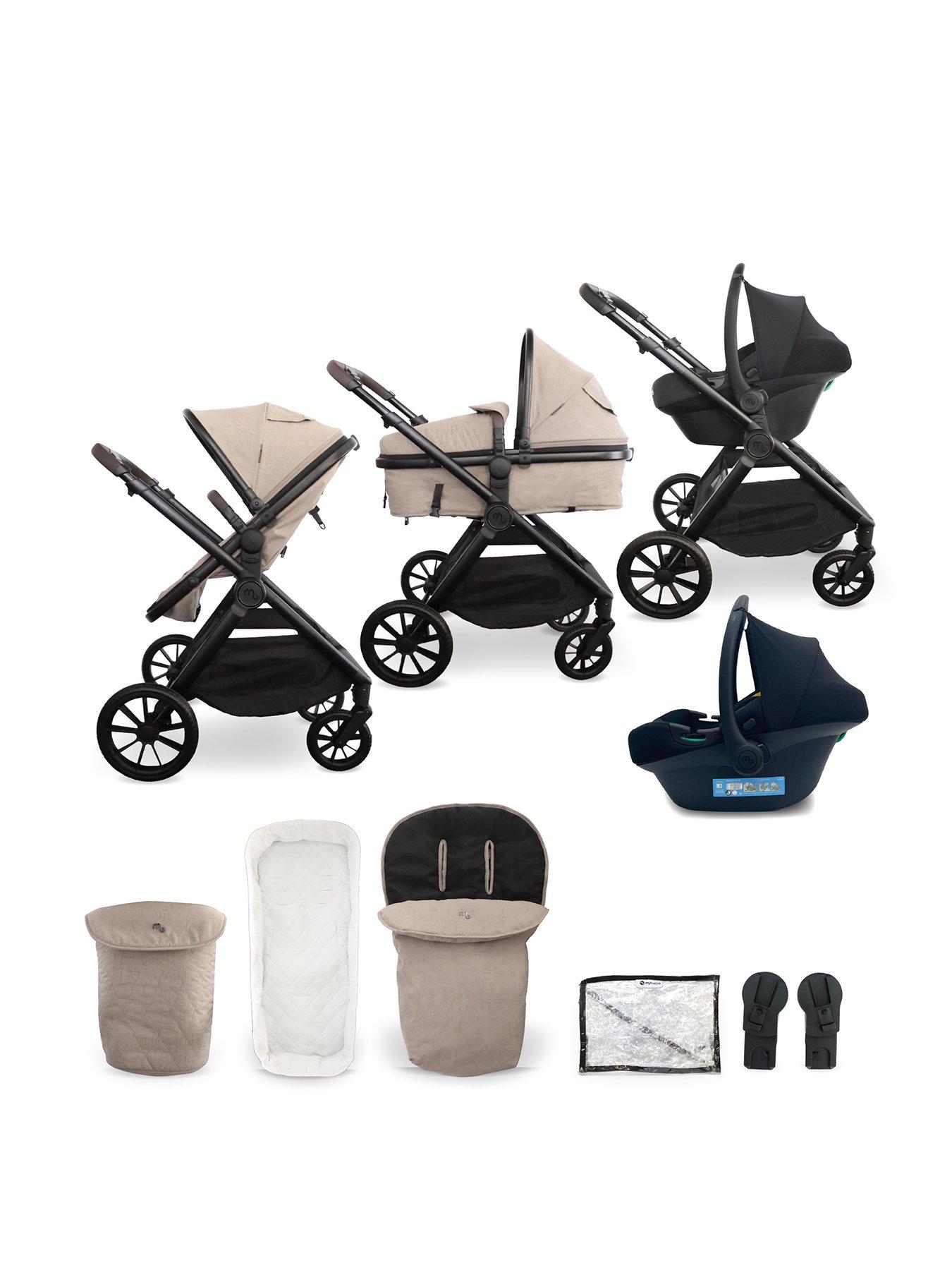 My Babiie My Babiie MB220 3-in-1 Travel System with R129 Car Seat - Mink
