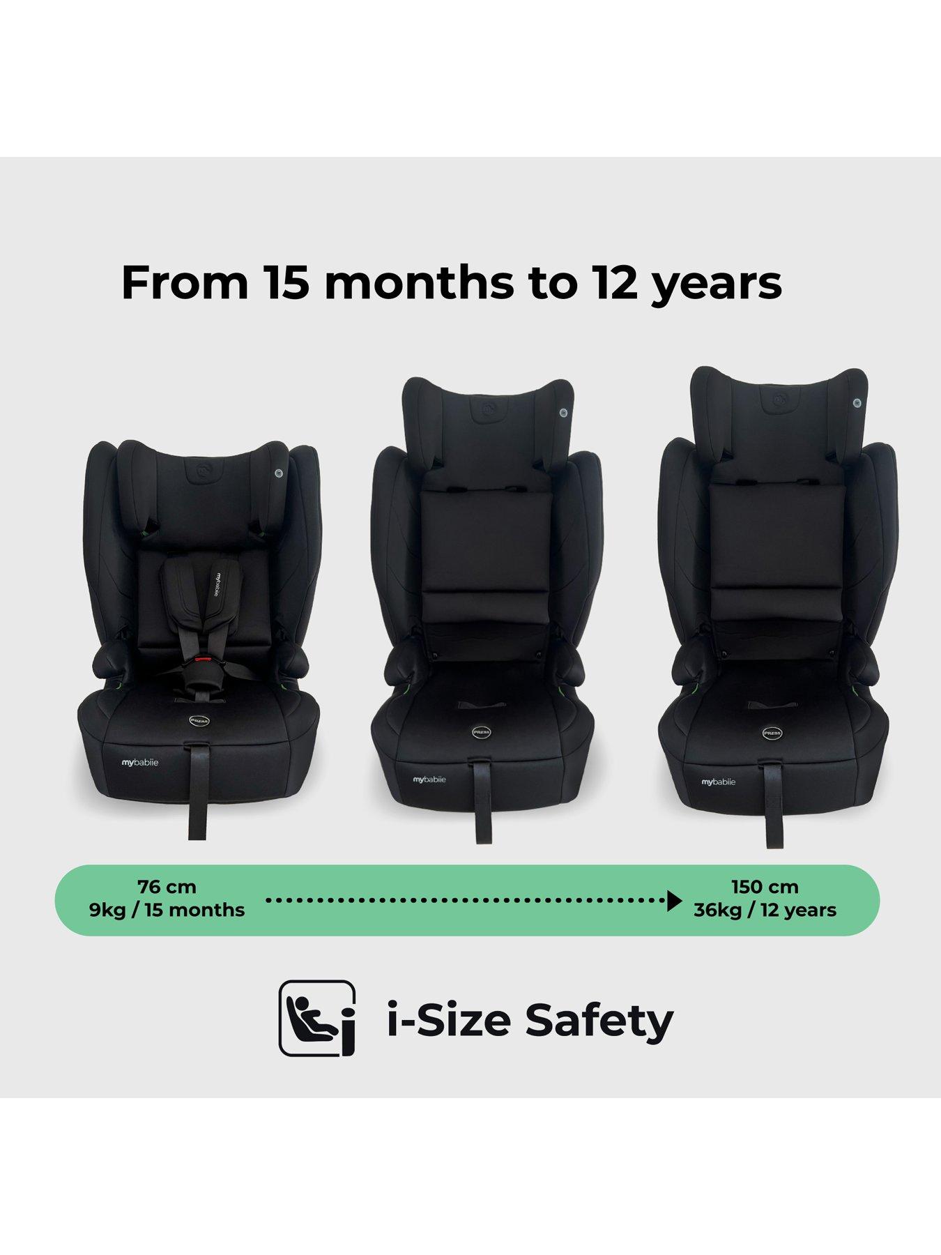 Image 3 of 8 of My Babiie My Babiie MBCS80 Toddler to Booster Foldable R129 Car Seat with ISOFIX - Black
