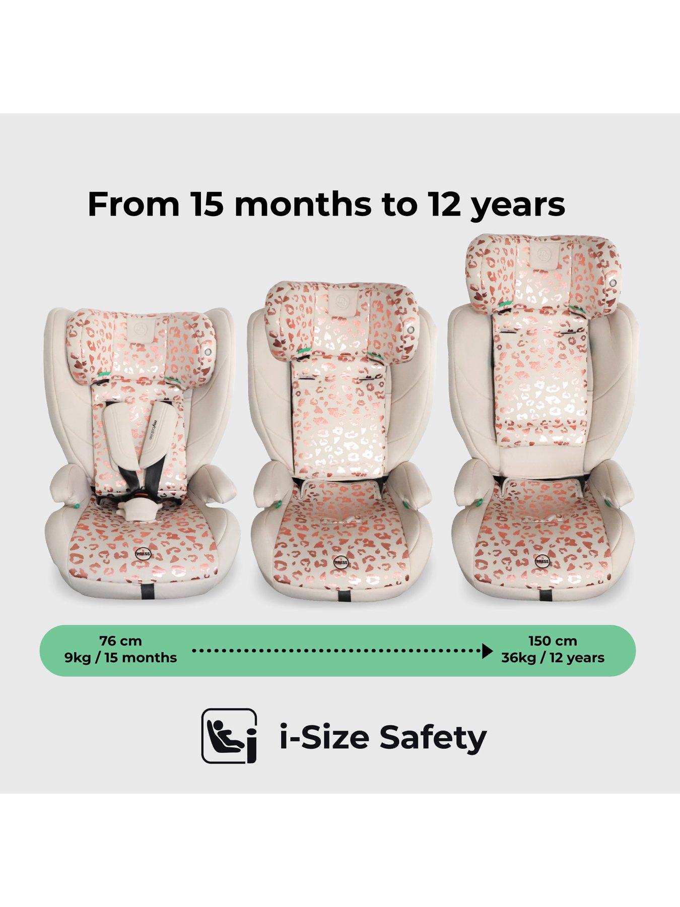 Image 2 of 7 of My Babiie My Babiie MBCS75 Toddler to Booster R129 Car Seat with ISOFIX - Pink Leopard