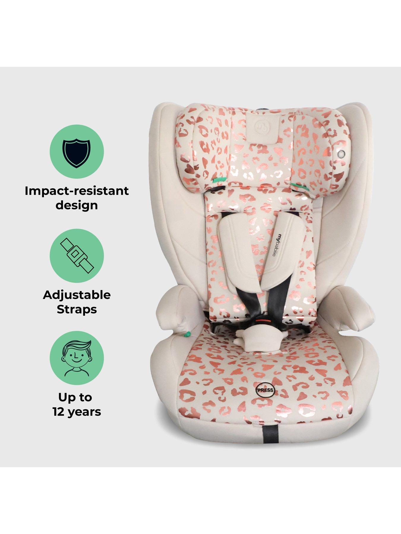 Image 3 of 7 of My Babiie My Babiie MBCS75 Toddler to Booster R129 Car Seat with ISOFIX - Pink Leopard