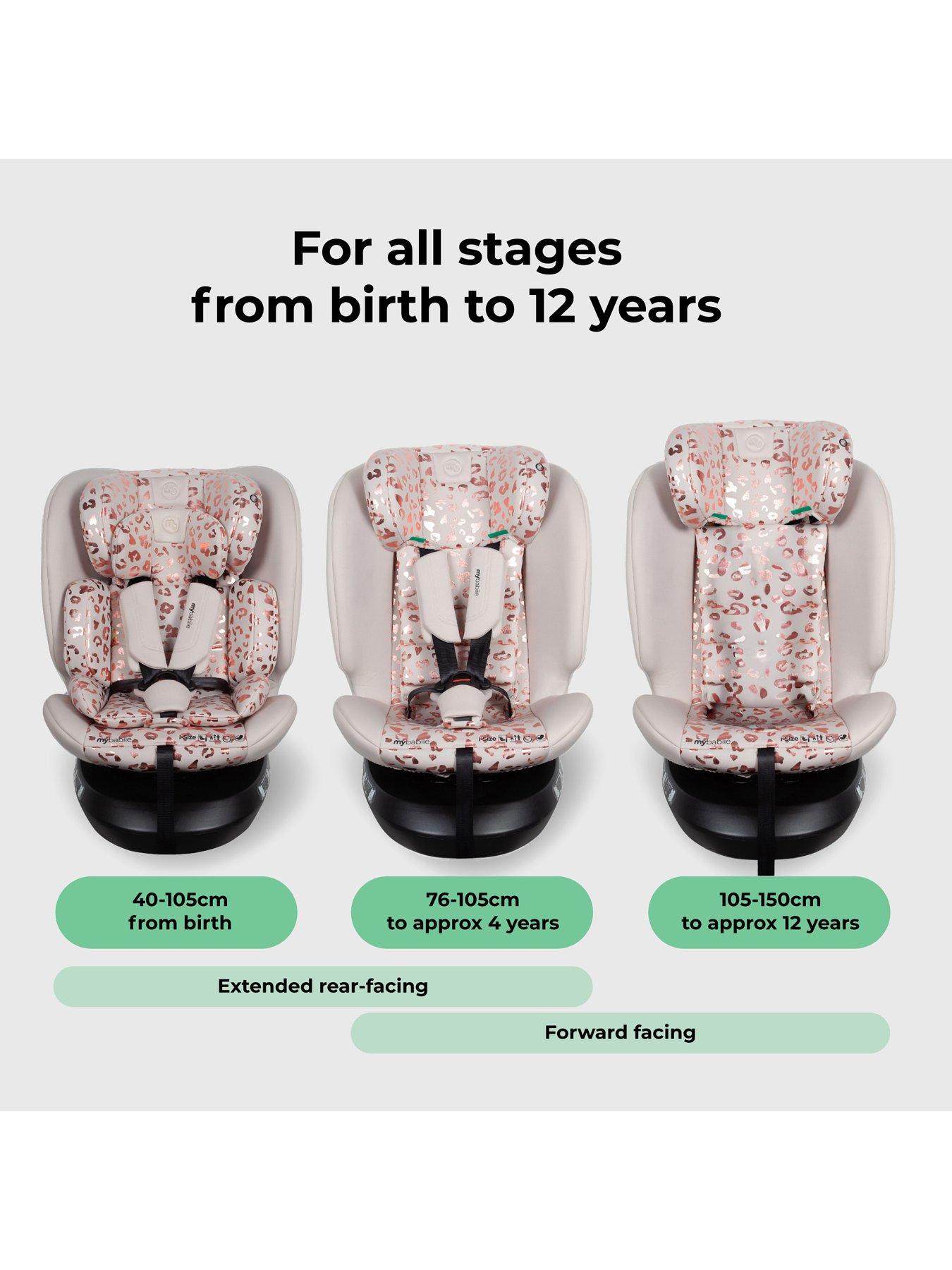 Image 2 of 8 of My Babiie My Babiie MBCS200 Spin R129 Car Seat with Top Tether - Pink Leopard