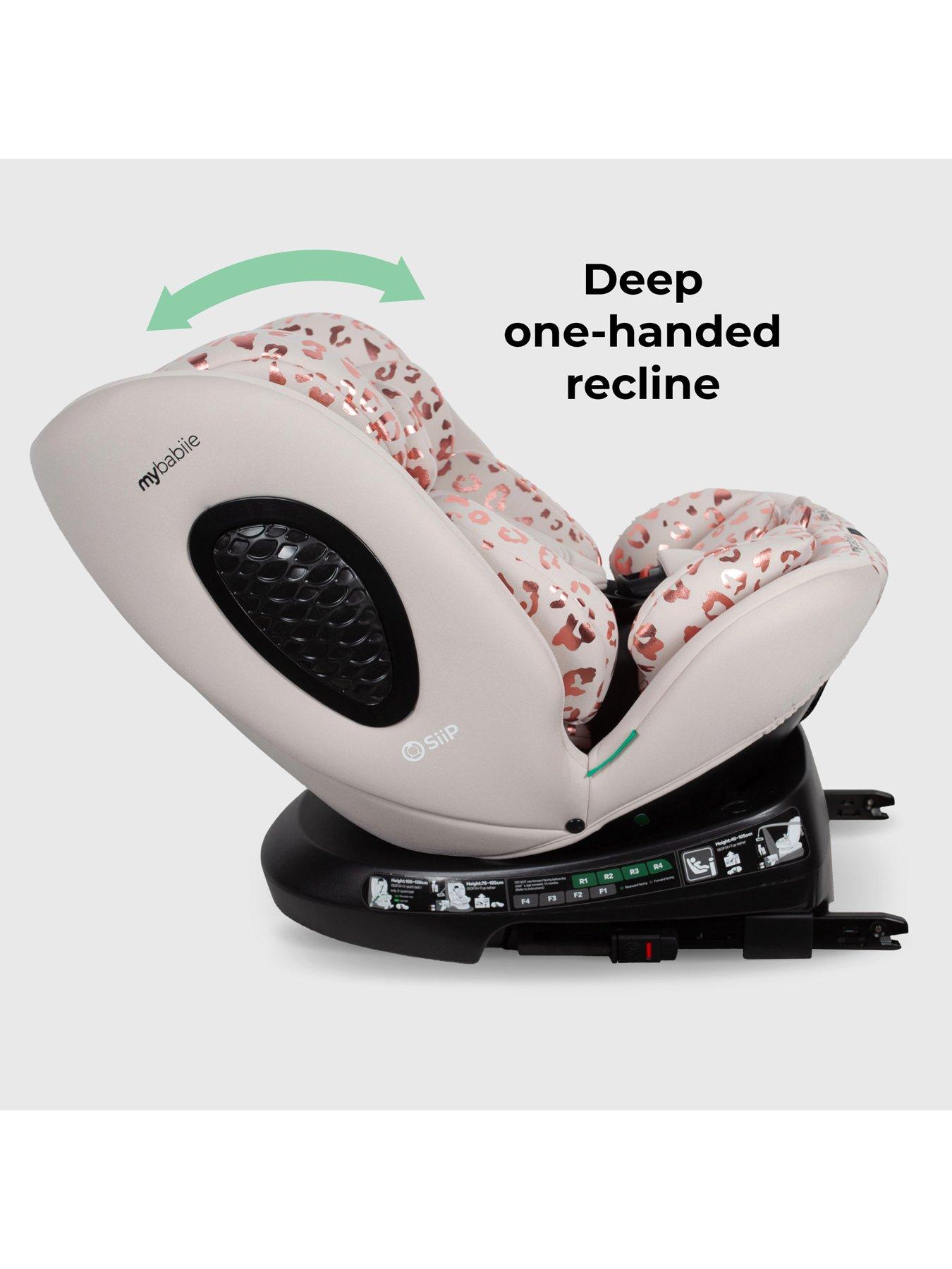 Image 4 of 8 of My Babiie My Babiie MBCS200 Spin R129 Car Seat with Top Tether - Pink Leopard