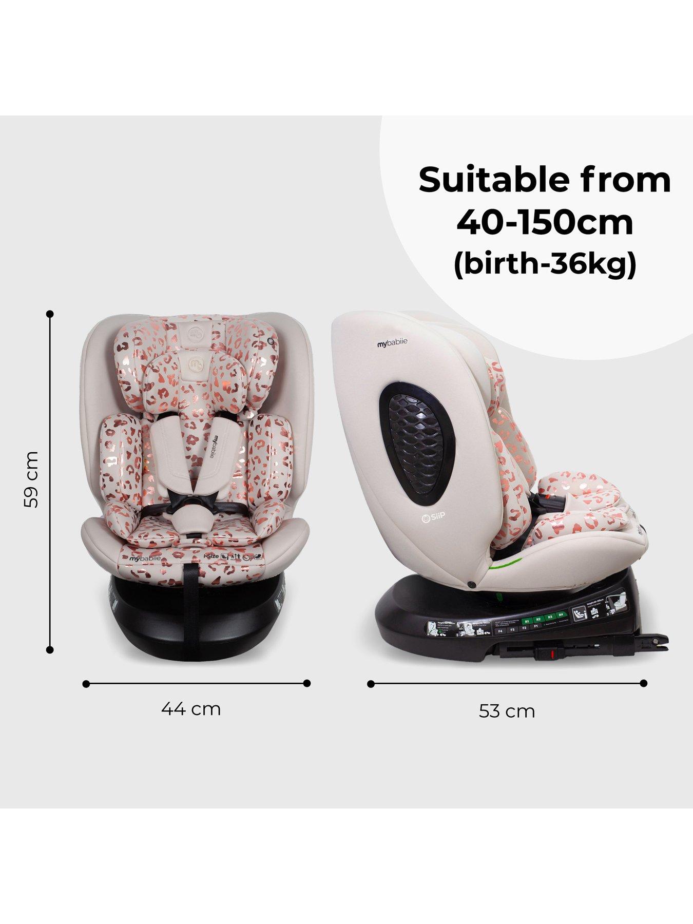 Image 7 of 8 of My Babiie My Babiie MBCS200 Spin R129 Car Seat with Top Tether - Pink Leopard