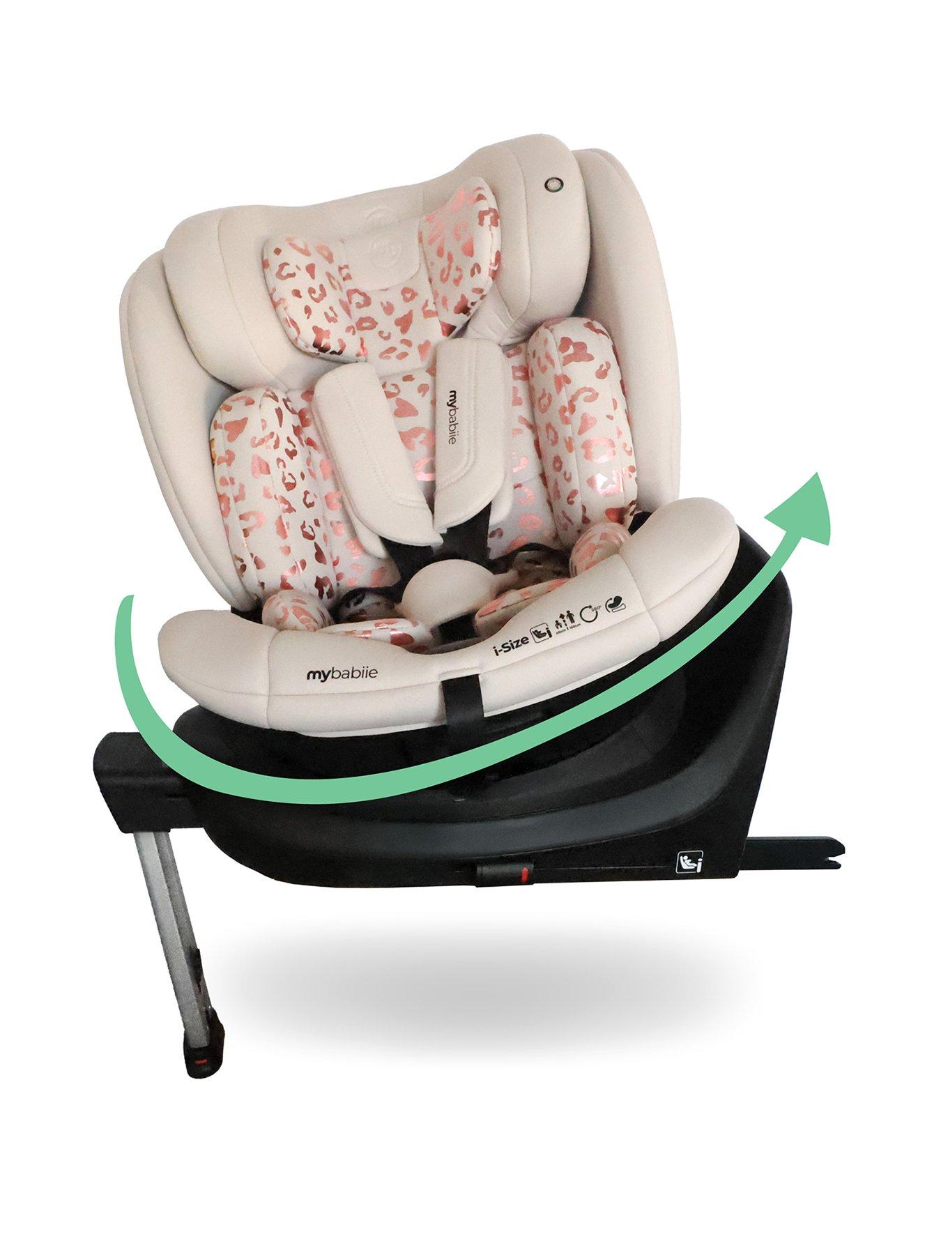 My Babiie My Babiie MBCS400 Spin R129 Car Seat with Support Leg - Pink Leopard