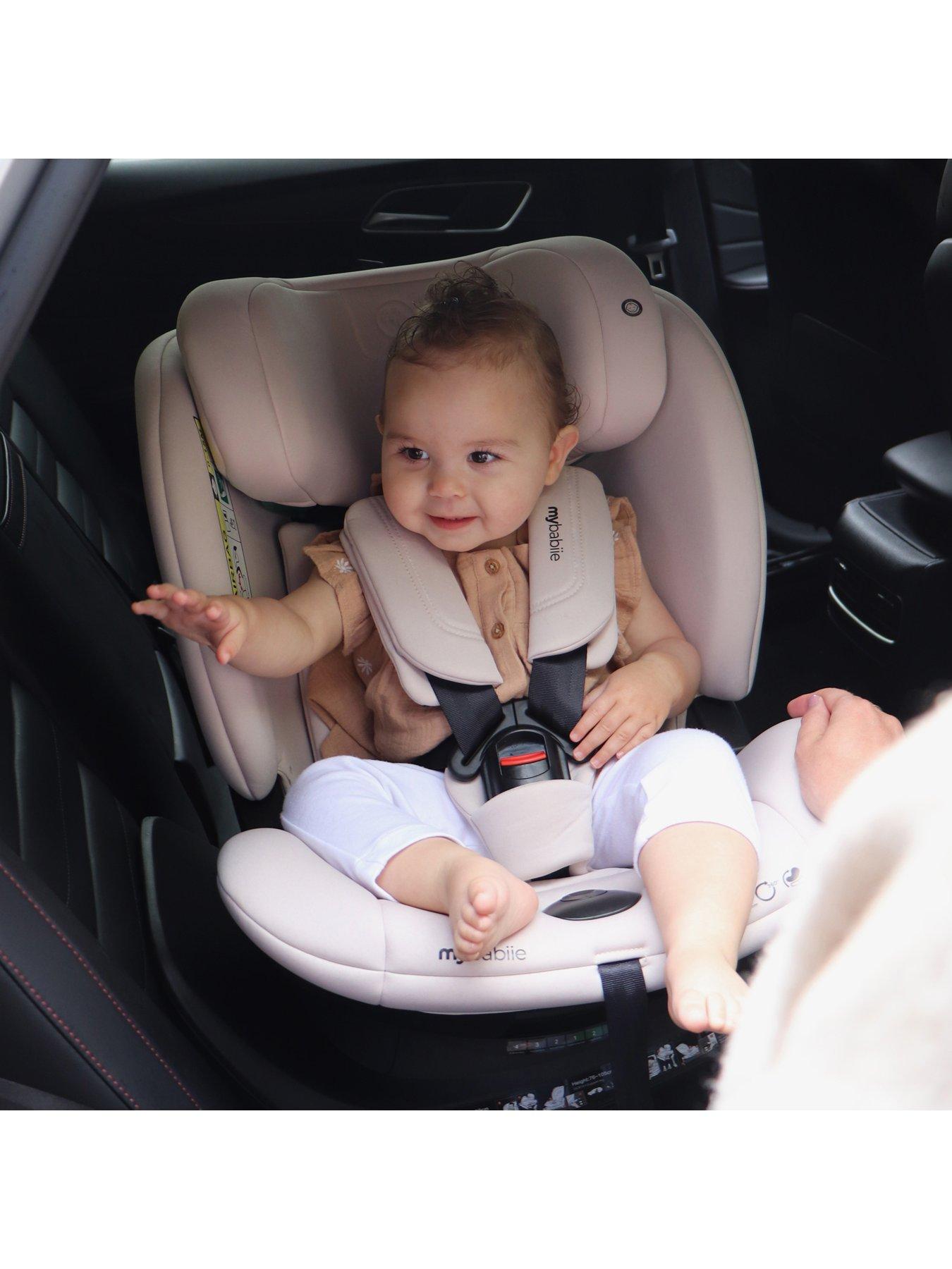 Image 7 of 7 of My Babiie My Babiie MBCS400 Spin R129 Car Seat with Support Leg - Pink Leopard