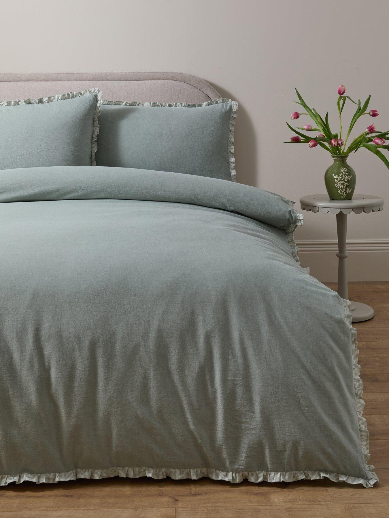 the-very-collection-100-cotton-duvet-cover-setnbspwith-stripe-ruffle-edgefront