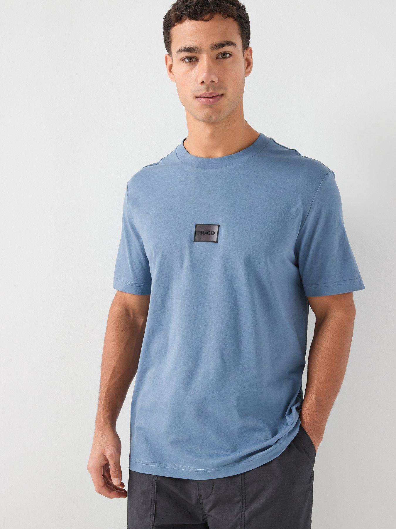 HUGO Danotie Gradient Badge Logo T-Shirt - Blue