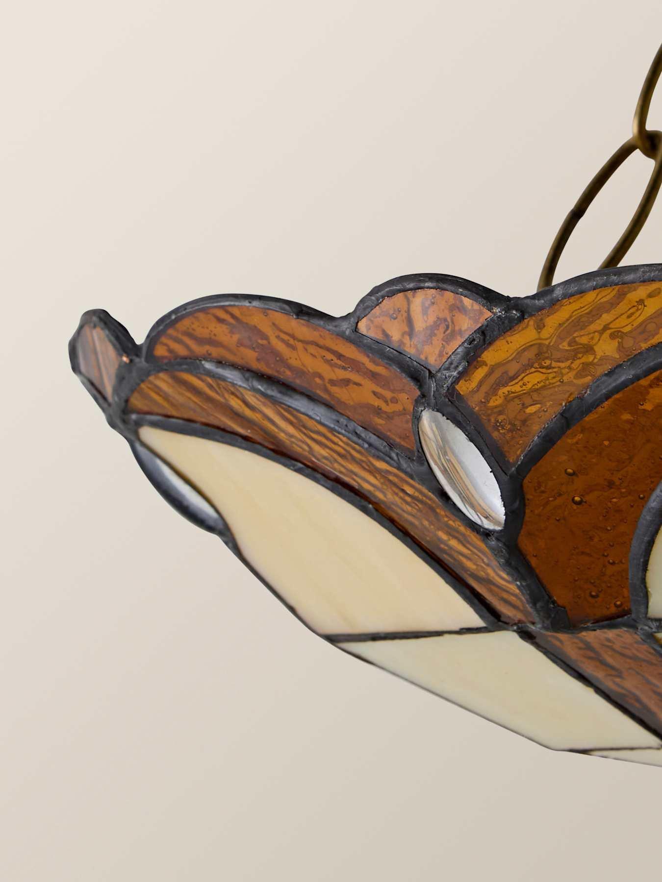 Image 3 of 7 of ValueLights Tiffany Jewel Uplighter Amber