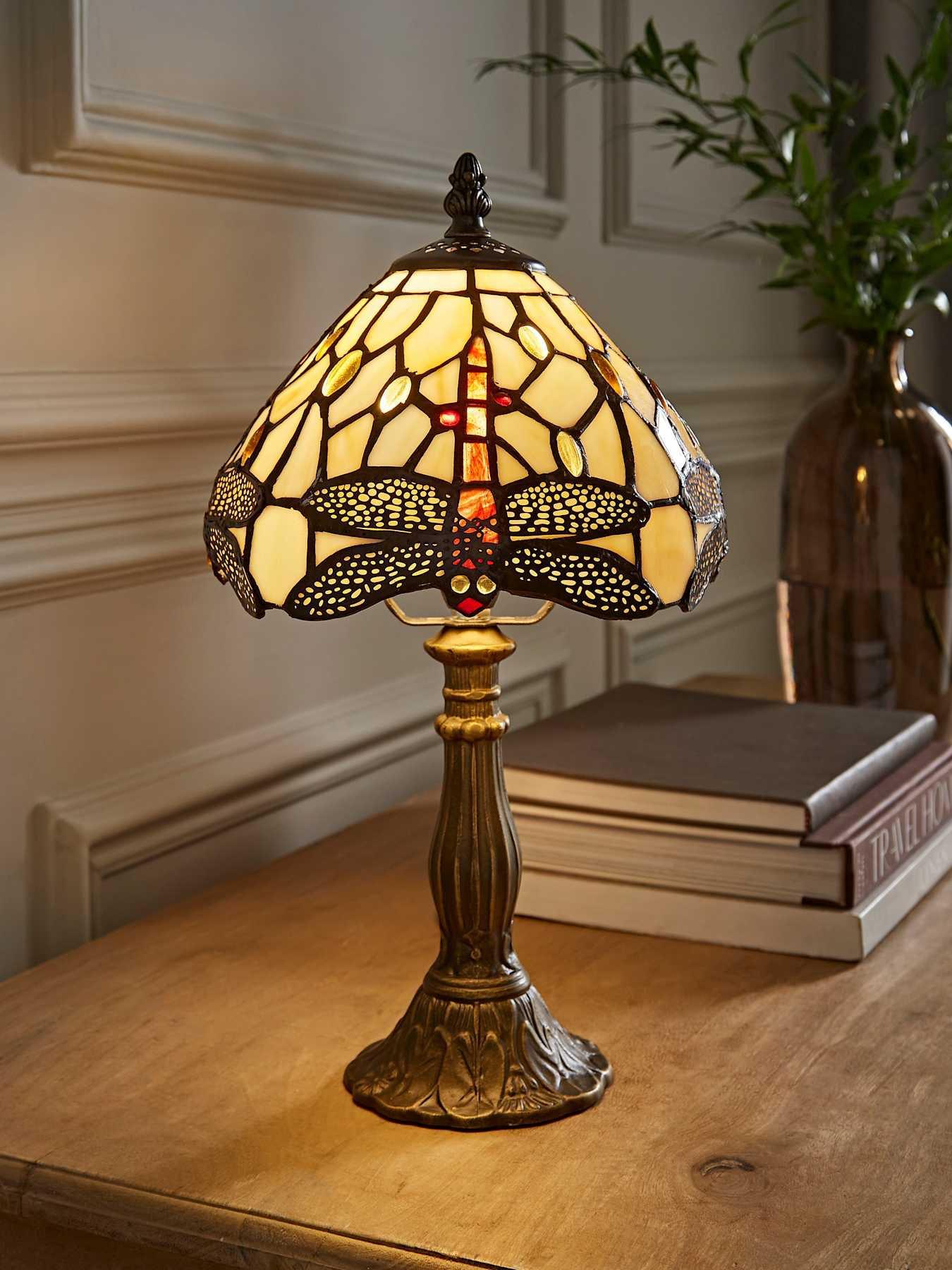 Image 1 of 6 of ValueLights Tiffany Dragonfly Table Lamp