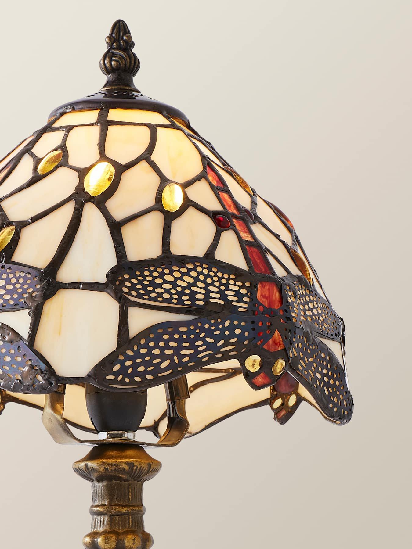 Image 3 of 6 of ValueLights Tiffany Dragonfly Table Lamp