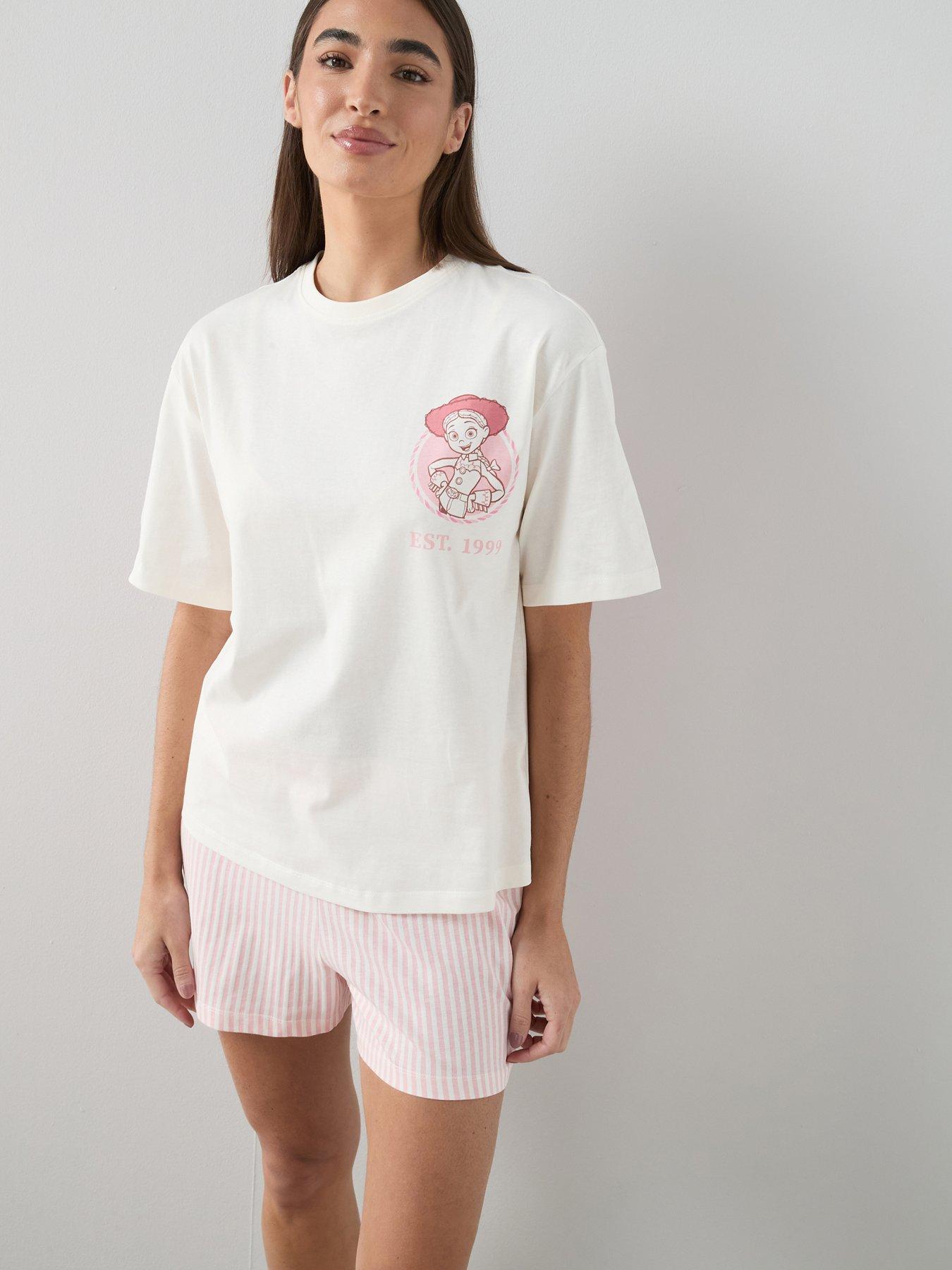 Image 2 of 6 of The Very Collection Jessie Cowgirl Stripe Shortie Set - Pink