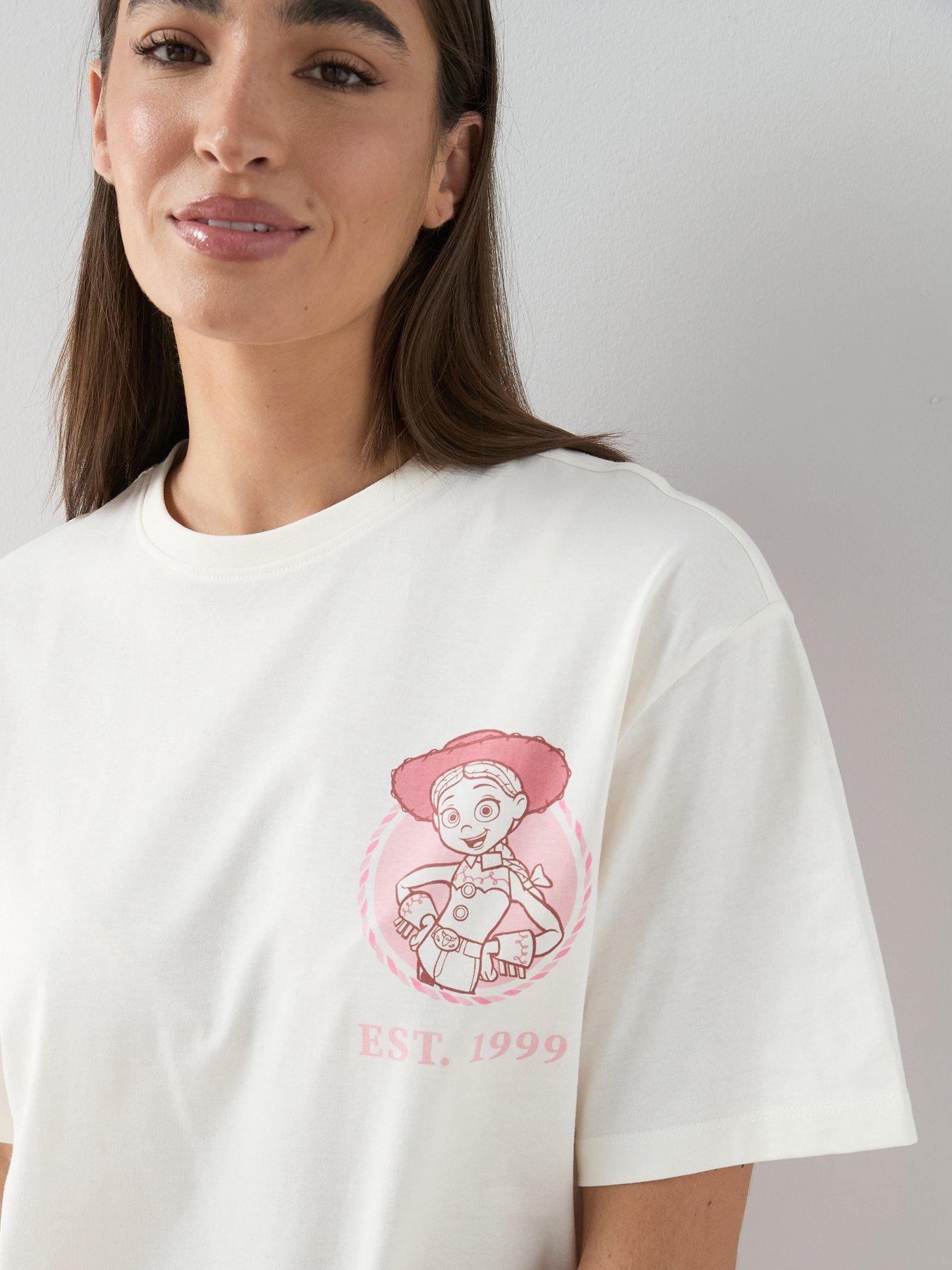 Image 4 of 6 of The Very Collection Jessie Cowgirl Stripe Shortie Set - Pink