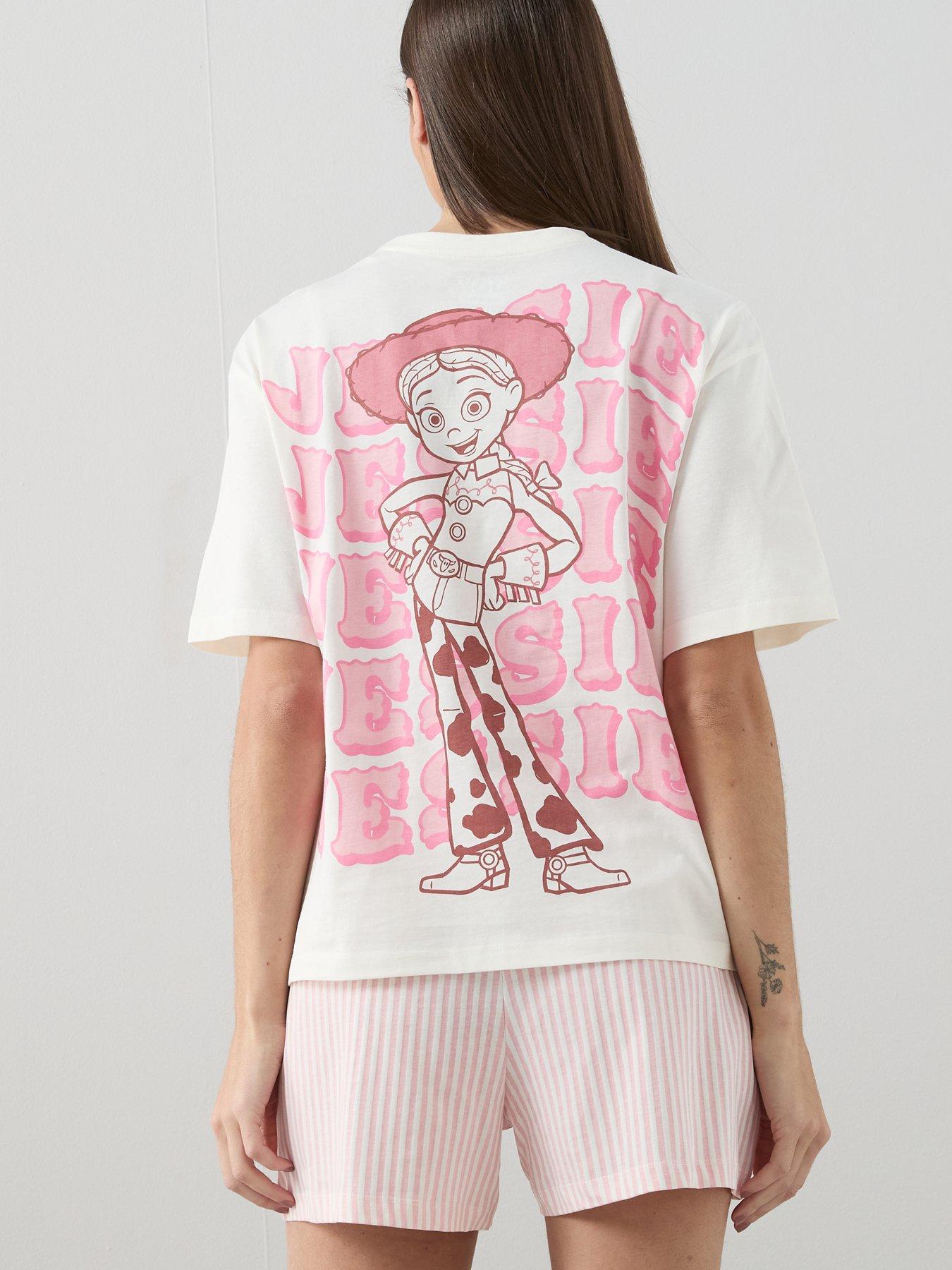 Image 5 of 6 of The Very Collection Jessie Cowgirl Stripe Shortie Set - Pink