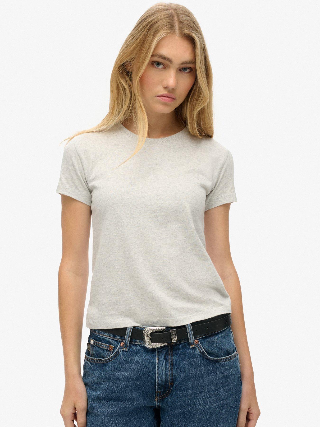 Superdry Essential Logo Fitted T-Shirt - White