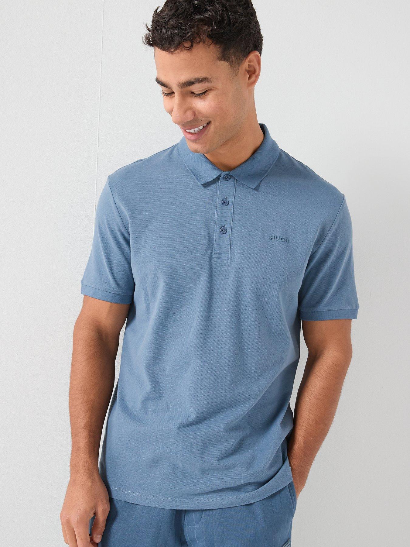 hugo-donos222-regular-fit-left-chest-logo-polo-shirt-blue