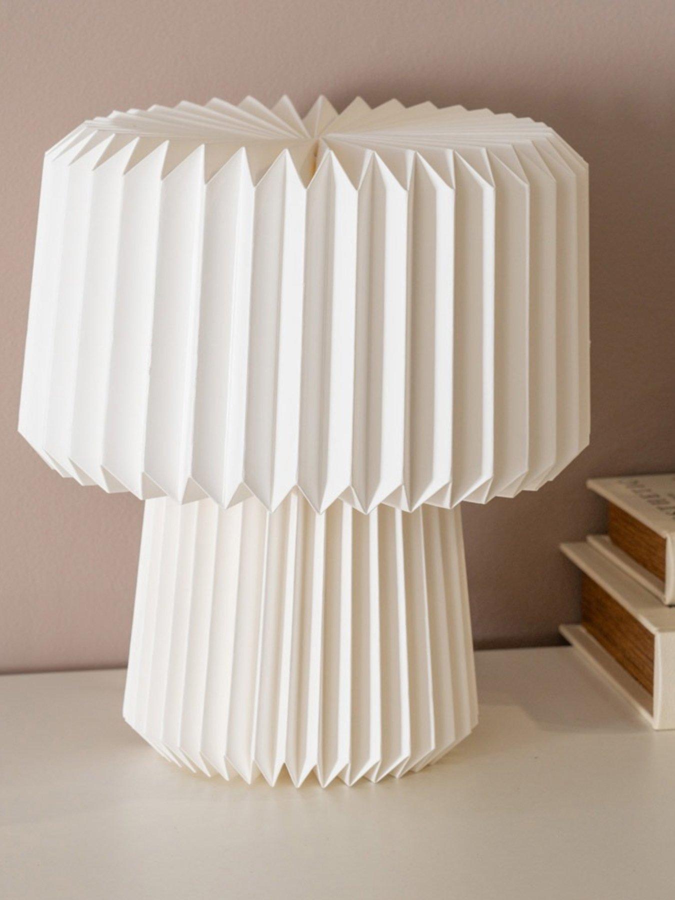 ValueLights Origami Paper Table Lamp With Braided Flex