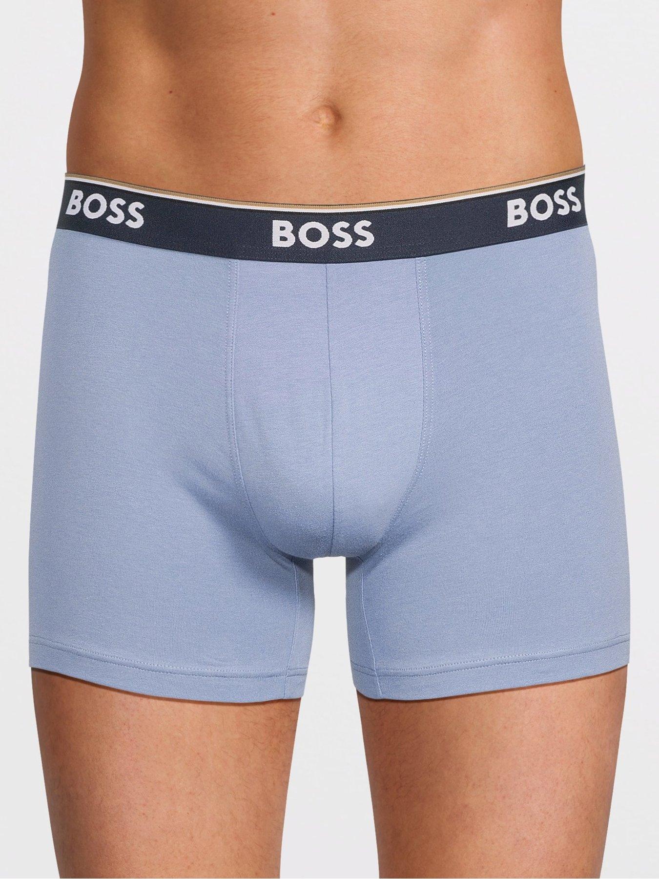 Image 2 of 3 of BOSS 3 Pack Power Design Boxer Briefs - Blue