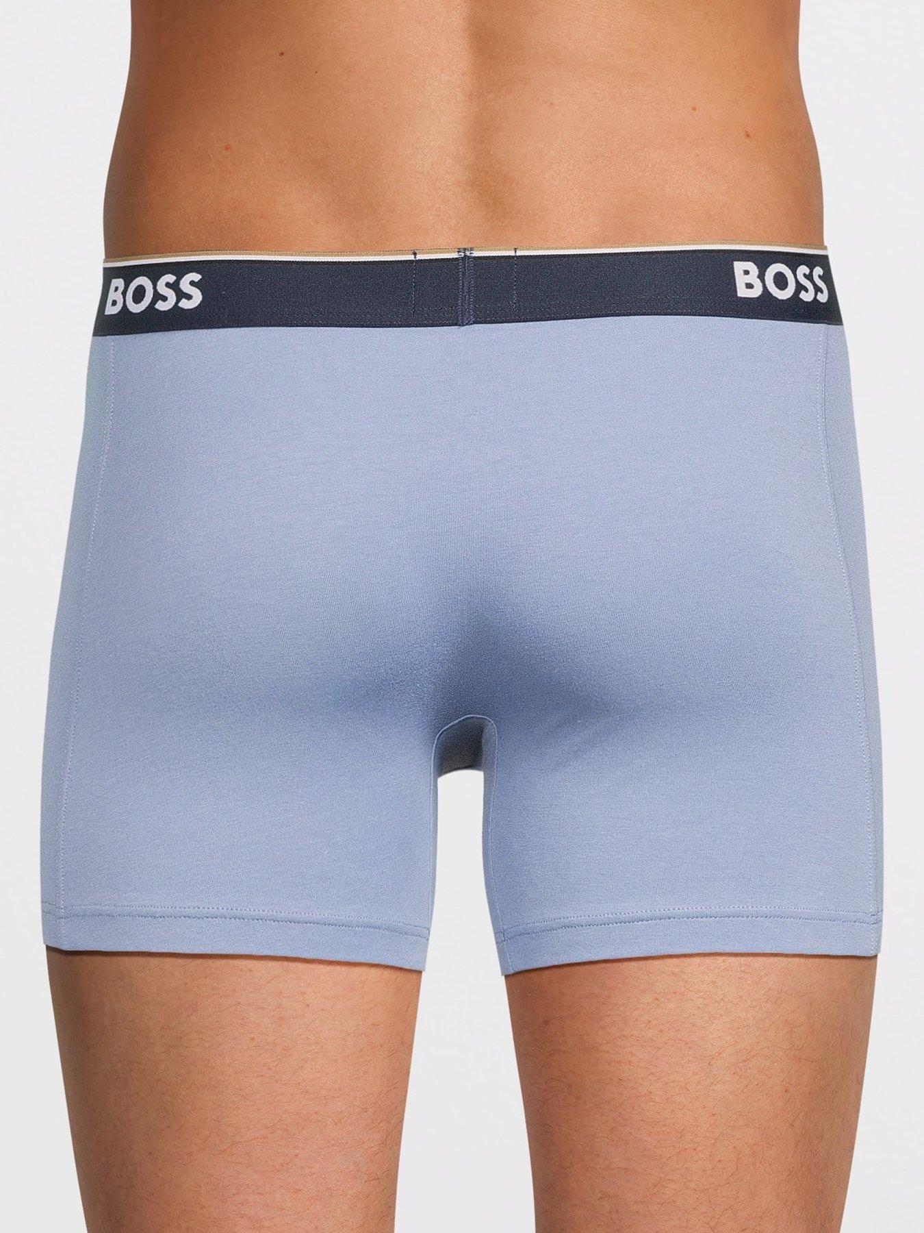 Image 3 of 3 of BOSS 3 Pack Power Design Boxer Briefs - Blue
