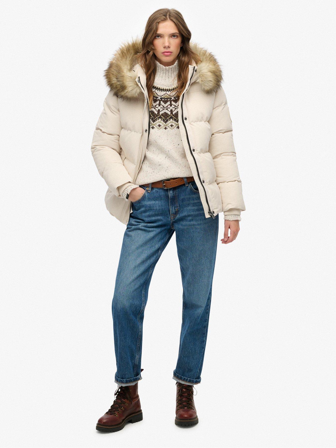 Image 3 of 6 of Superdry Everest 5 Baffle Puffer Jacket - Cream