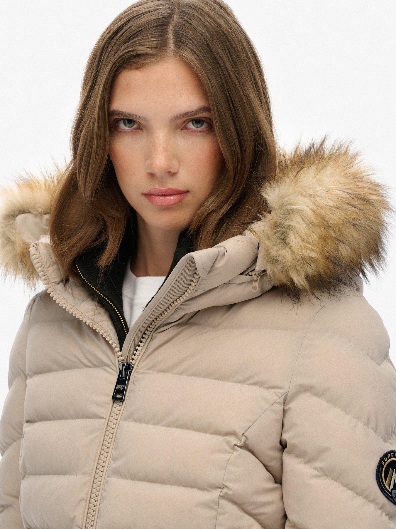 superdry-fuji-faux-fur-hood-mid-length-coat-greystillFront