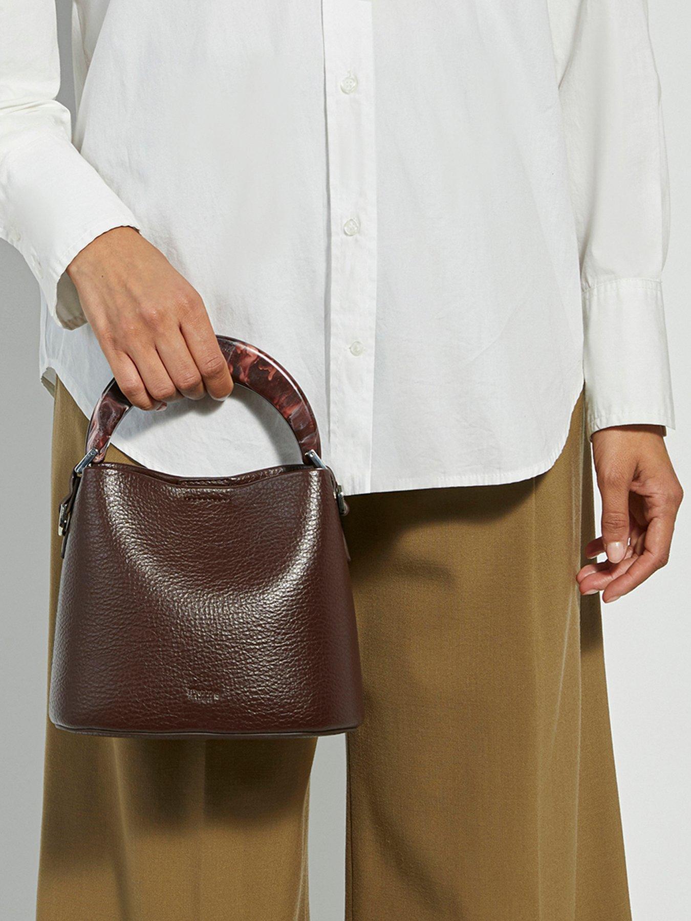 Dune London Dharla Leather Bucket Bag - Burgundy