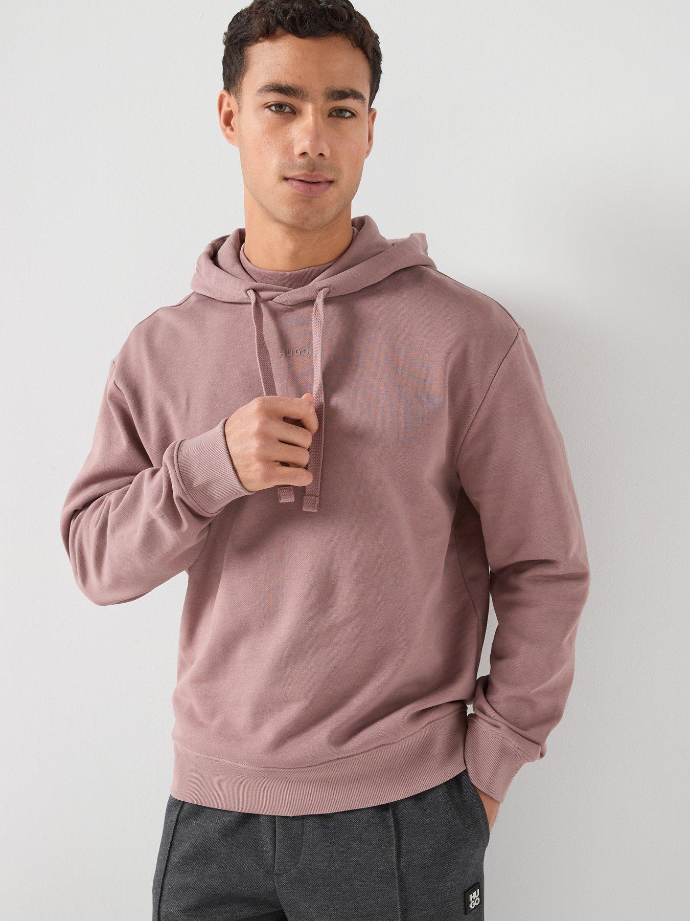 HUGO Hugo Dapo Relaxed Fit Overhead Hoodie - Pink